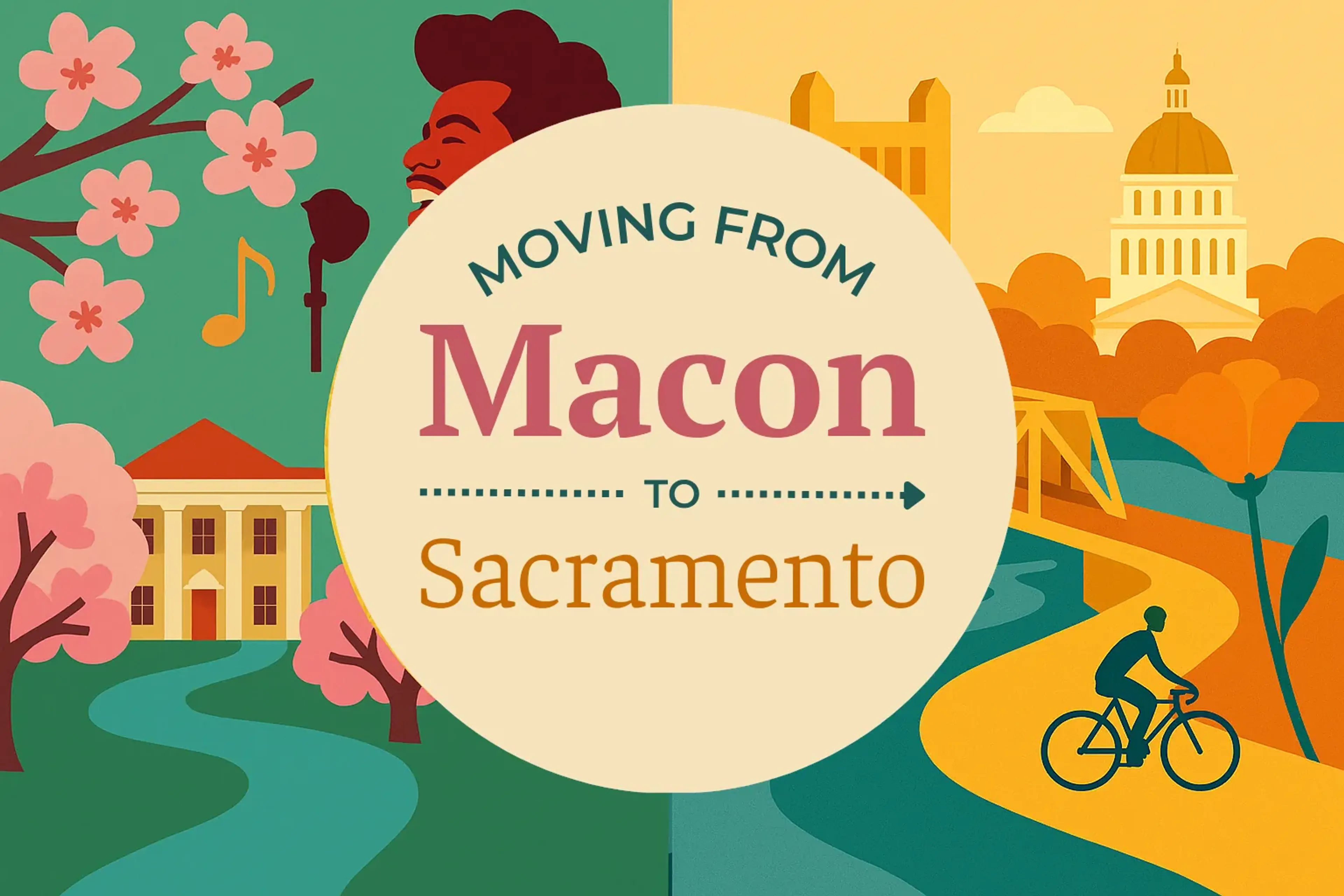 Side-by-side comparison of Macon to Sacramento moving companies