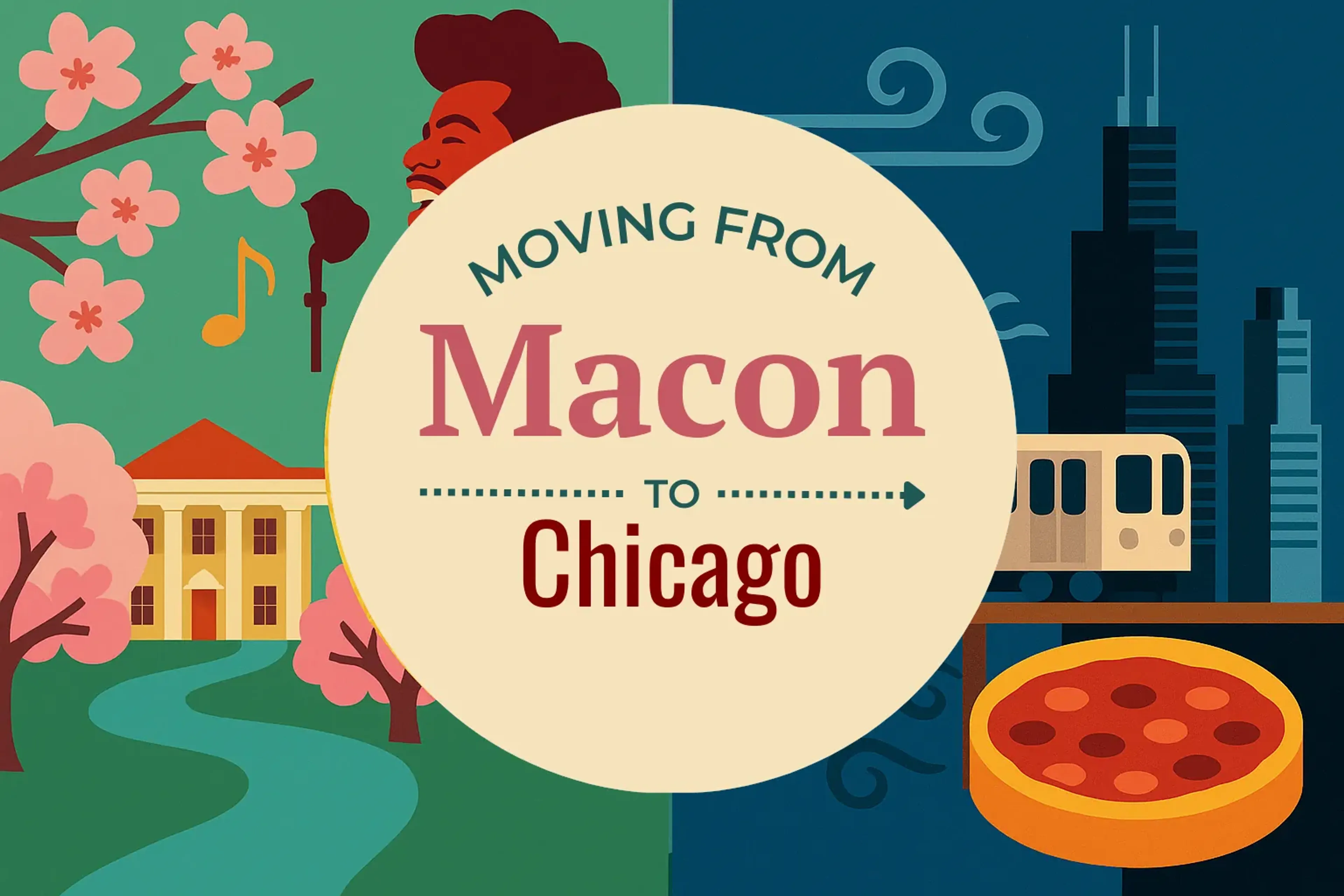 Side-by-side comparison of Macon to Chicago moving companies