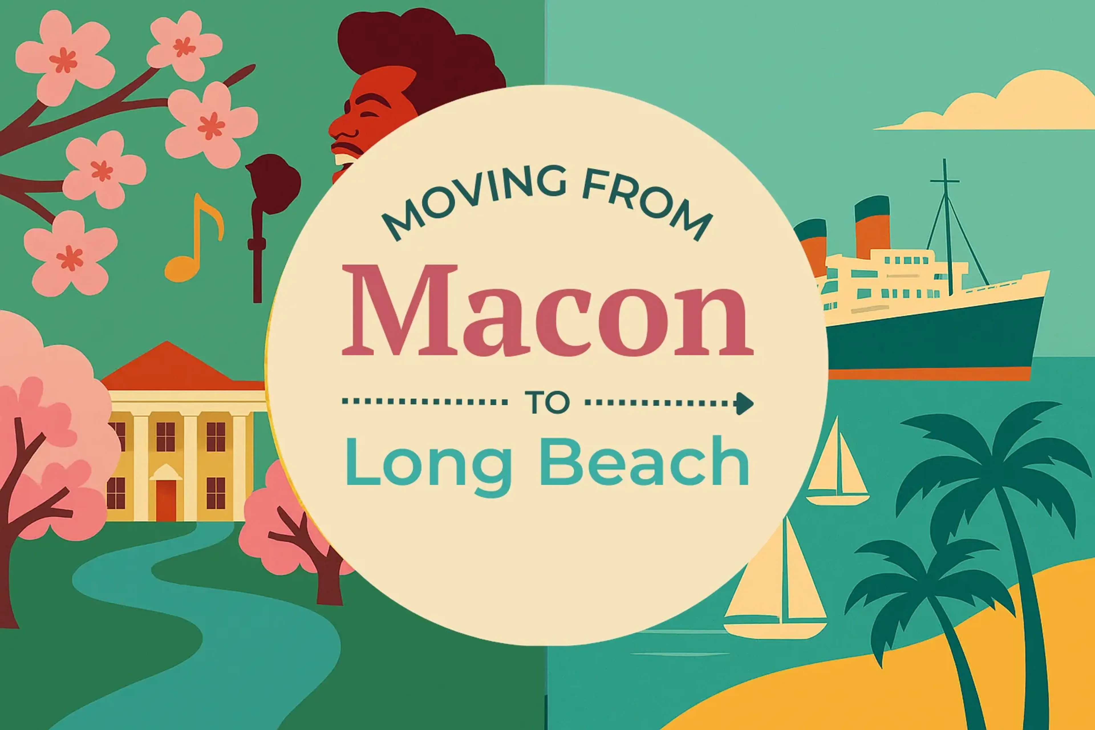 Side-by-side comparison of Macon to Long Beach moving companies