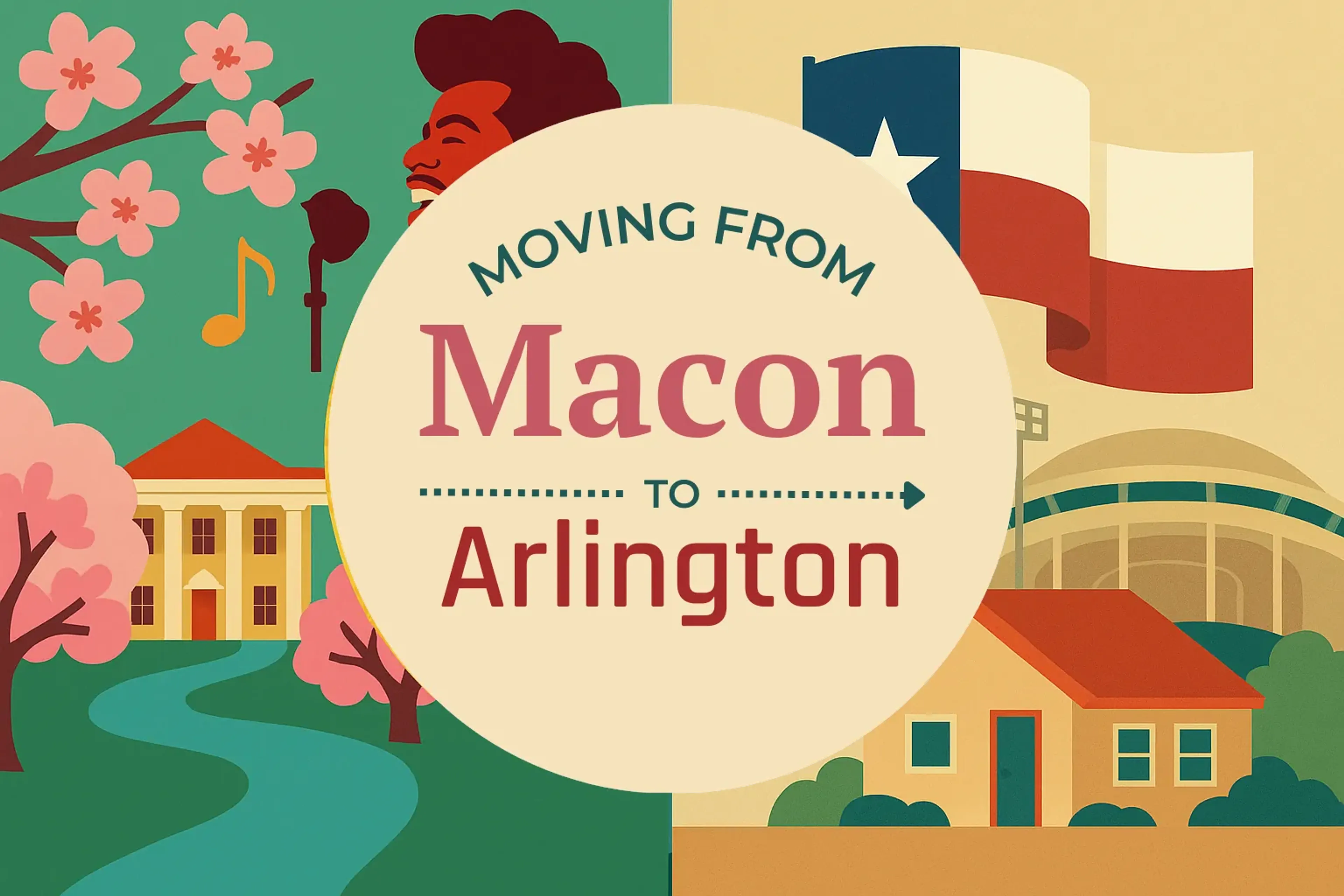 Side-by-side comparison of Macon to Arlington moving companies