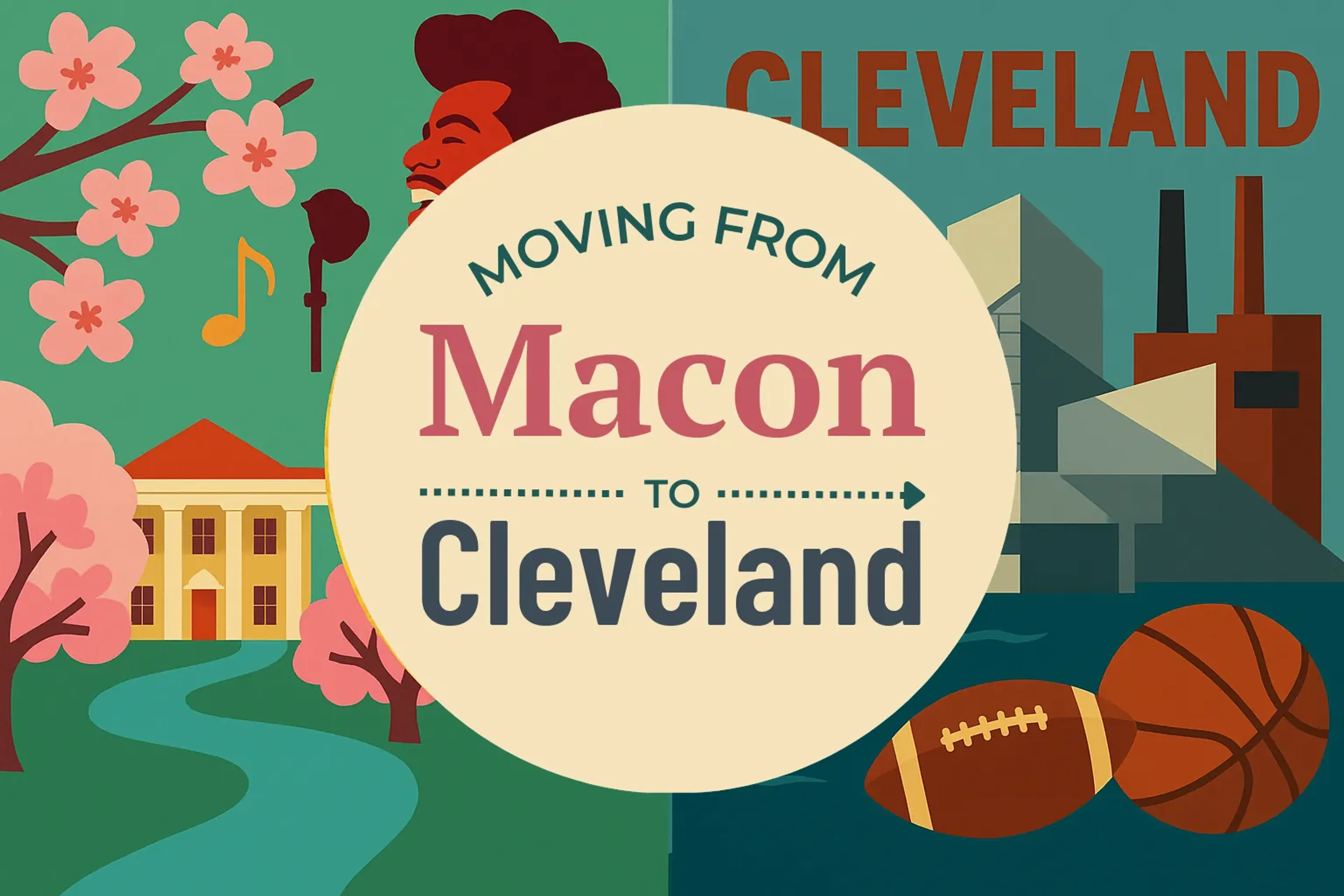 Side-by-side comparison of Macon to Cleveland moving companies