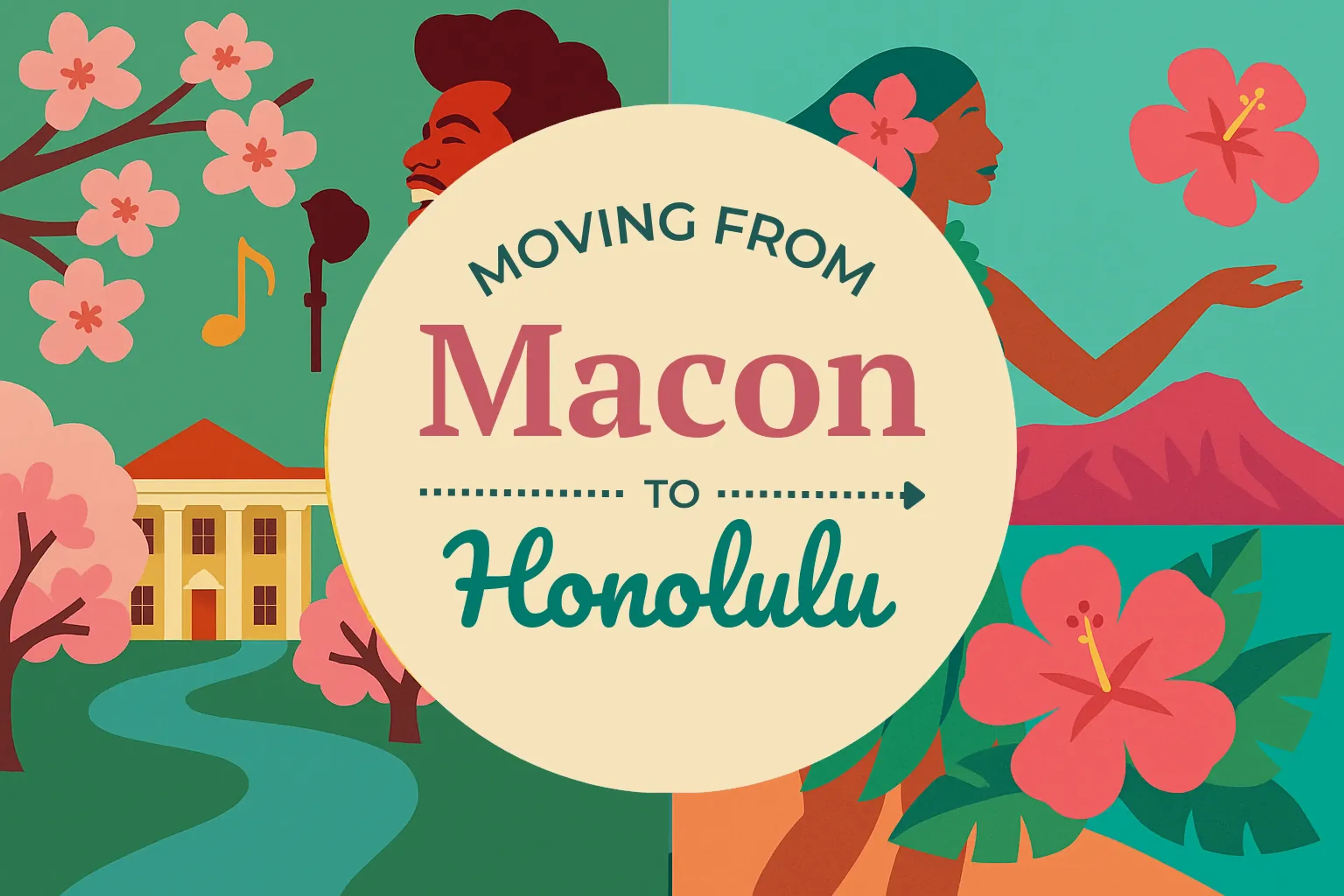 Side-by-side comparison of Macon to Honolulu moving companies