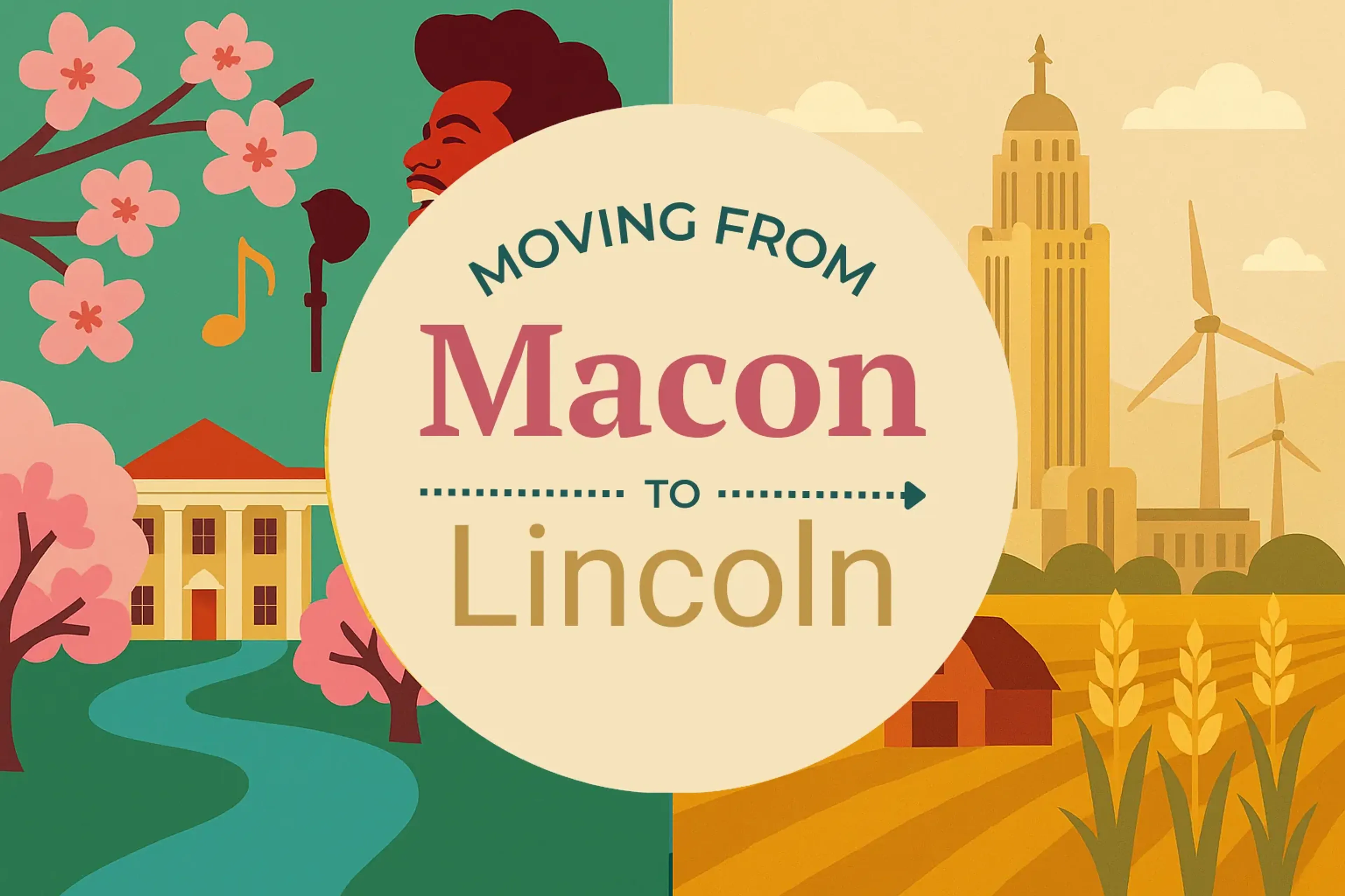 Side-by-side comparison of Macon to Lincoln moving companies
