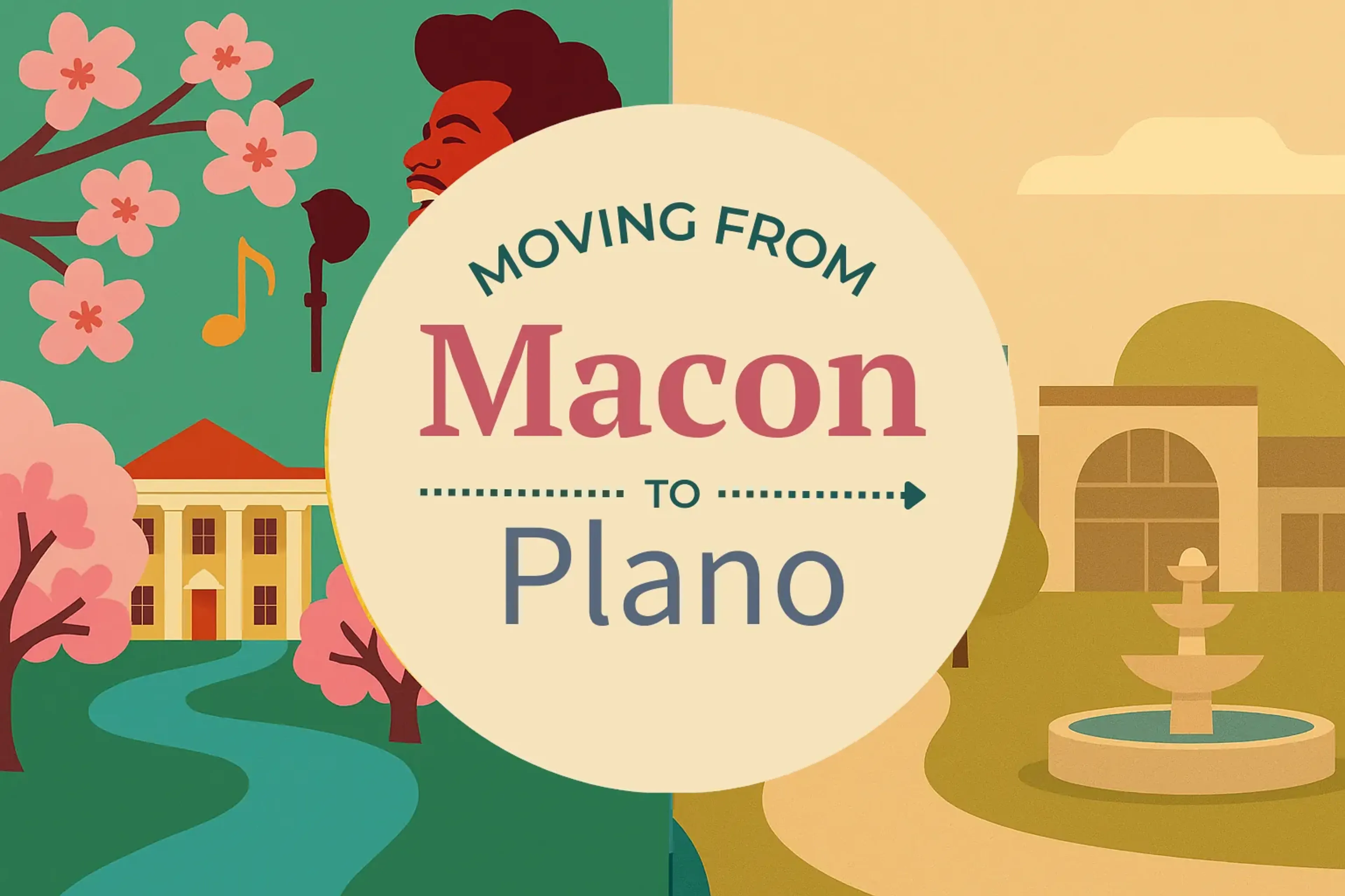 Side-by-side comparison of Macon to Plano moving companies