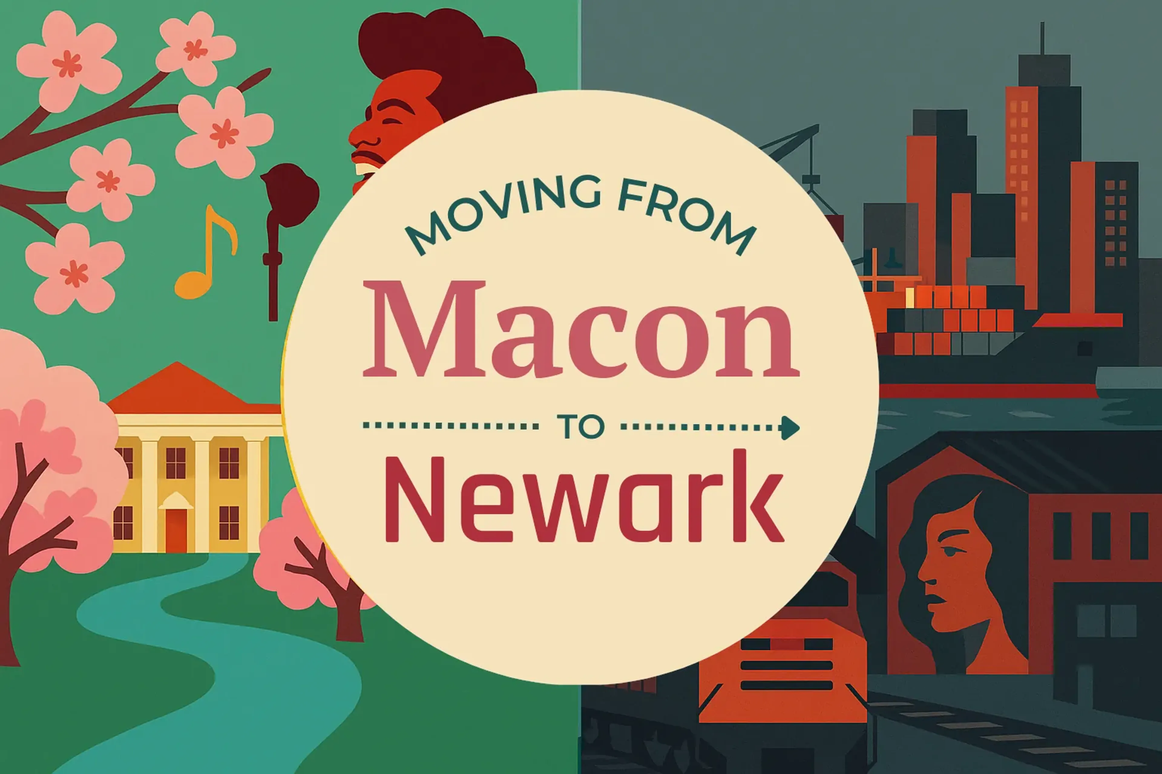 Side-by-side comparison of Macon to Newark moving companies