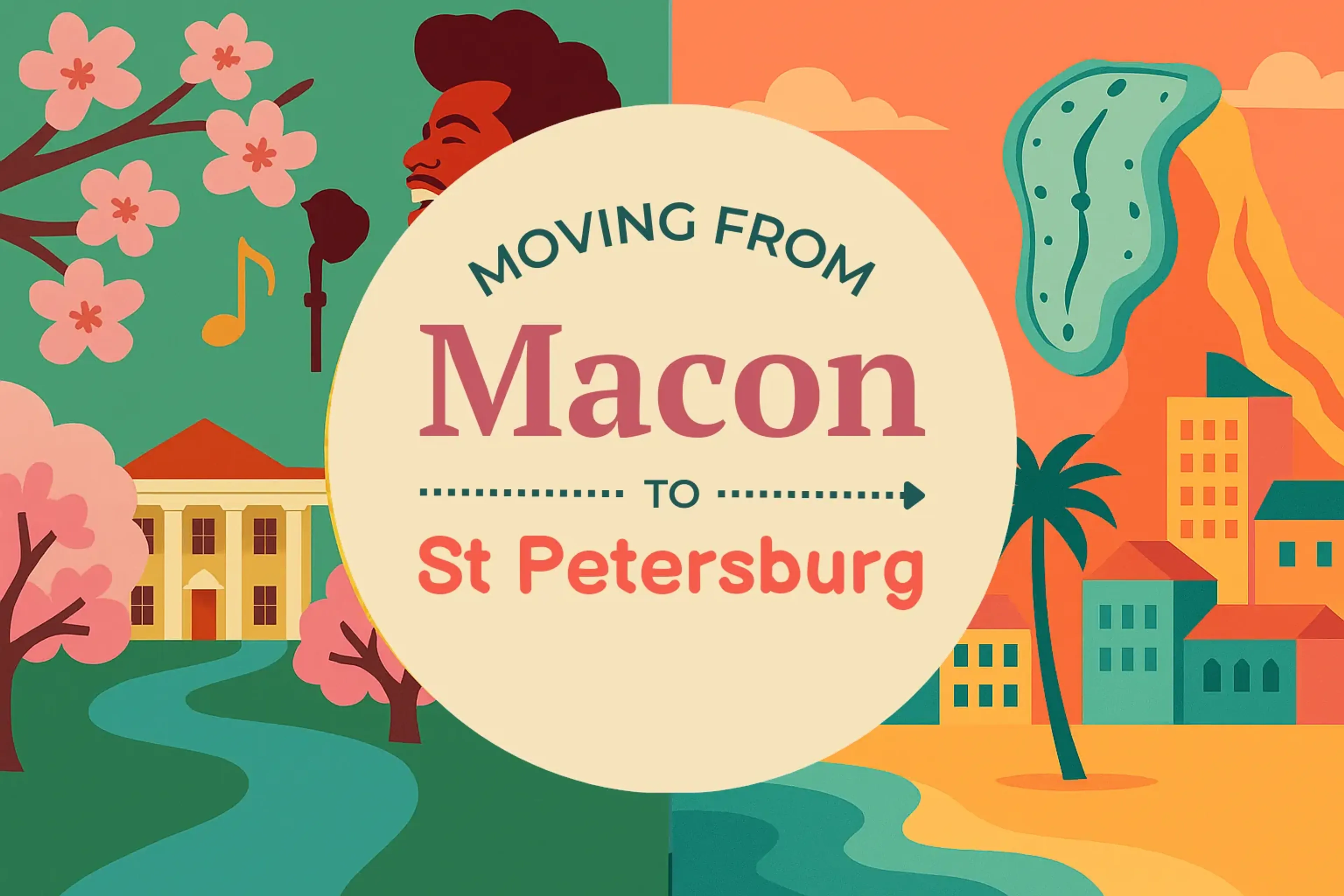 Side-by-side comparison of Macon to St. Petersburg moving companies