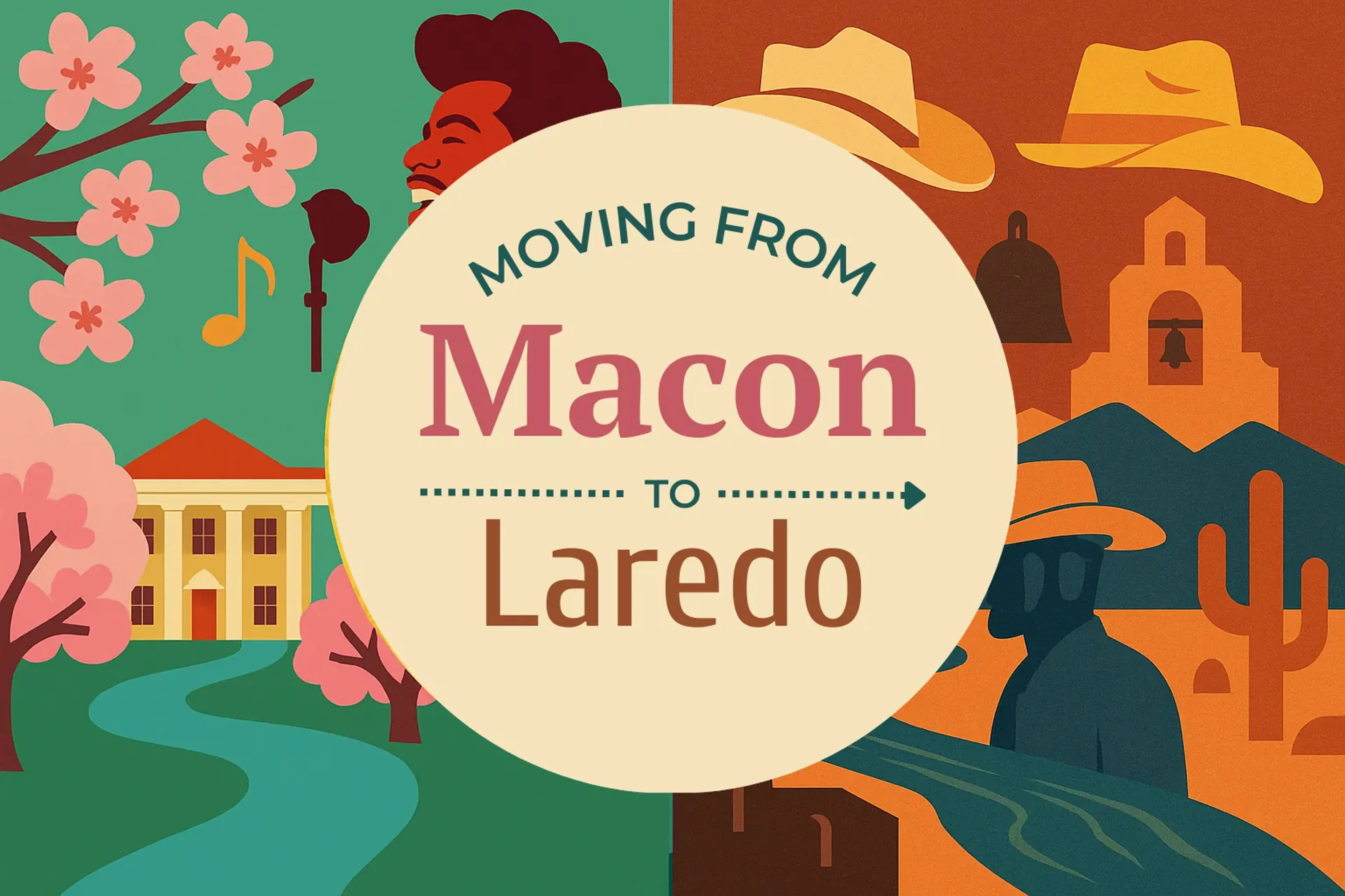 Side-by-side comparison of Macon to Laredo moving companies