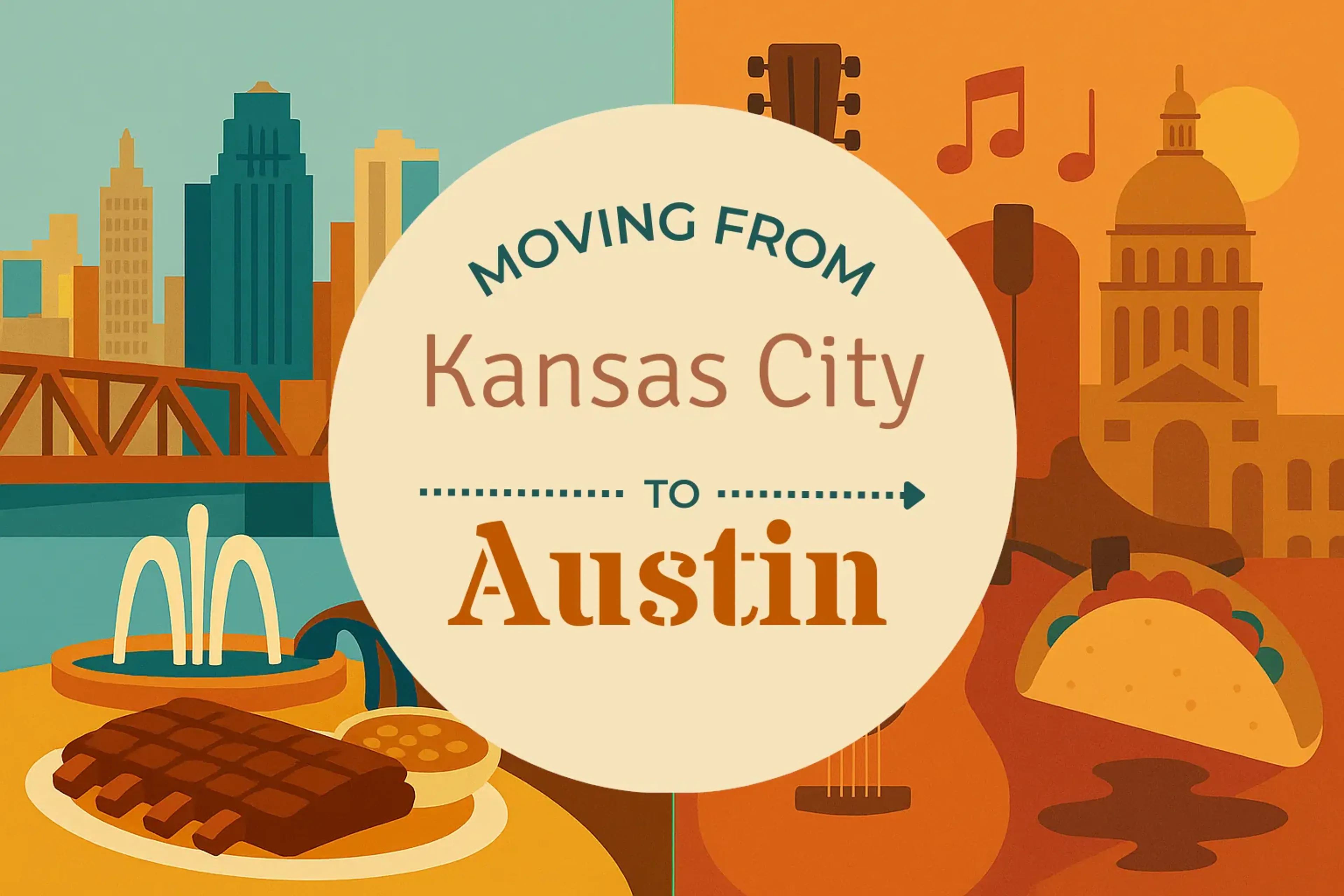 Side-by-side comparison of Kansas City to Austin moving companies