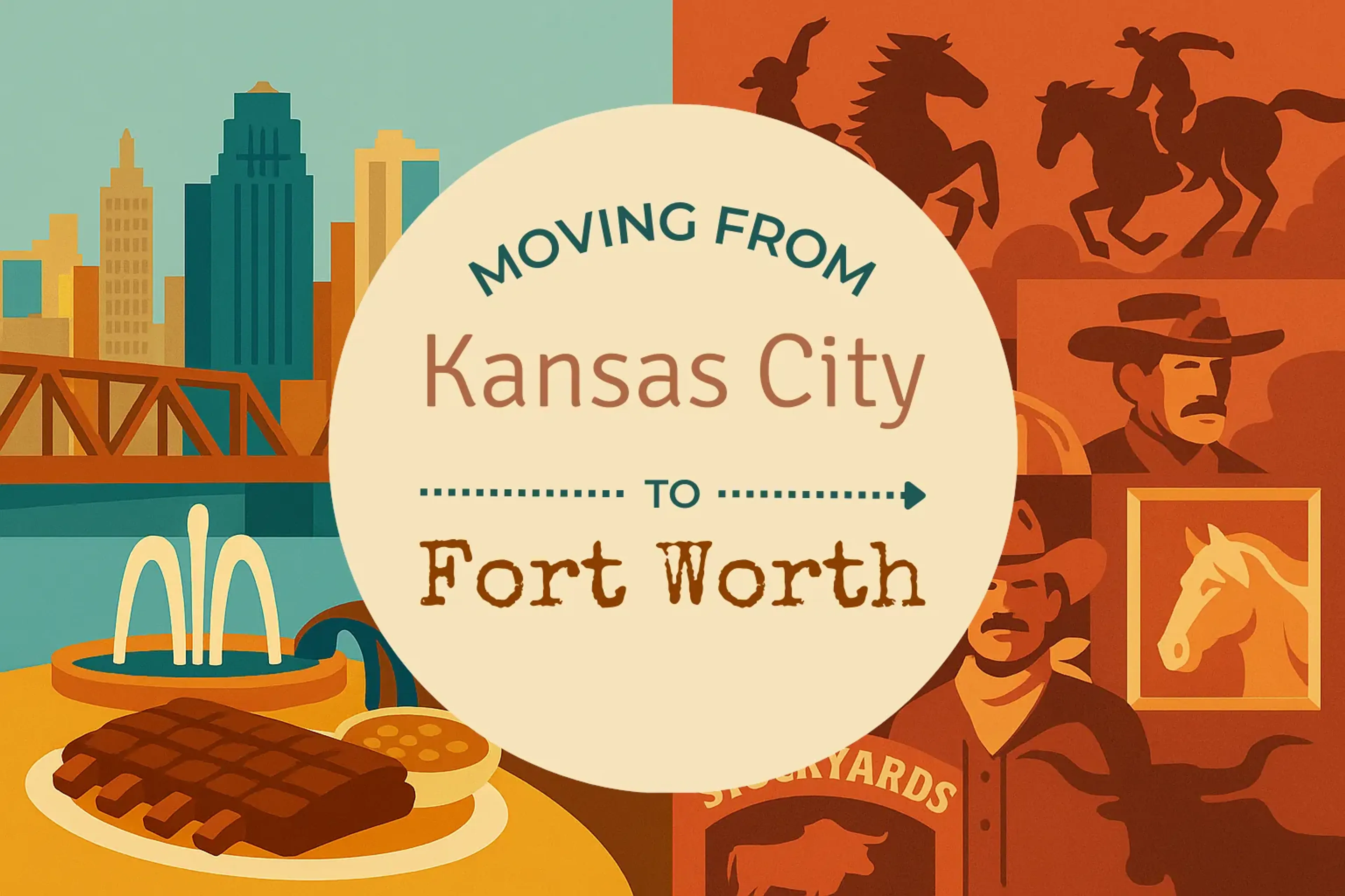 Side-by-side comparison of Kansas City to Fort Worth moving companies