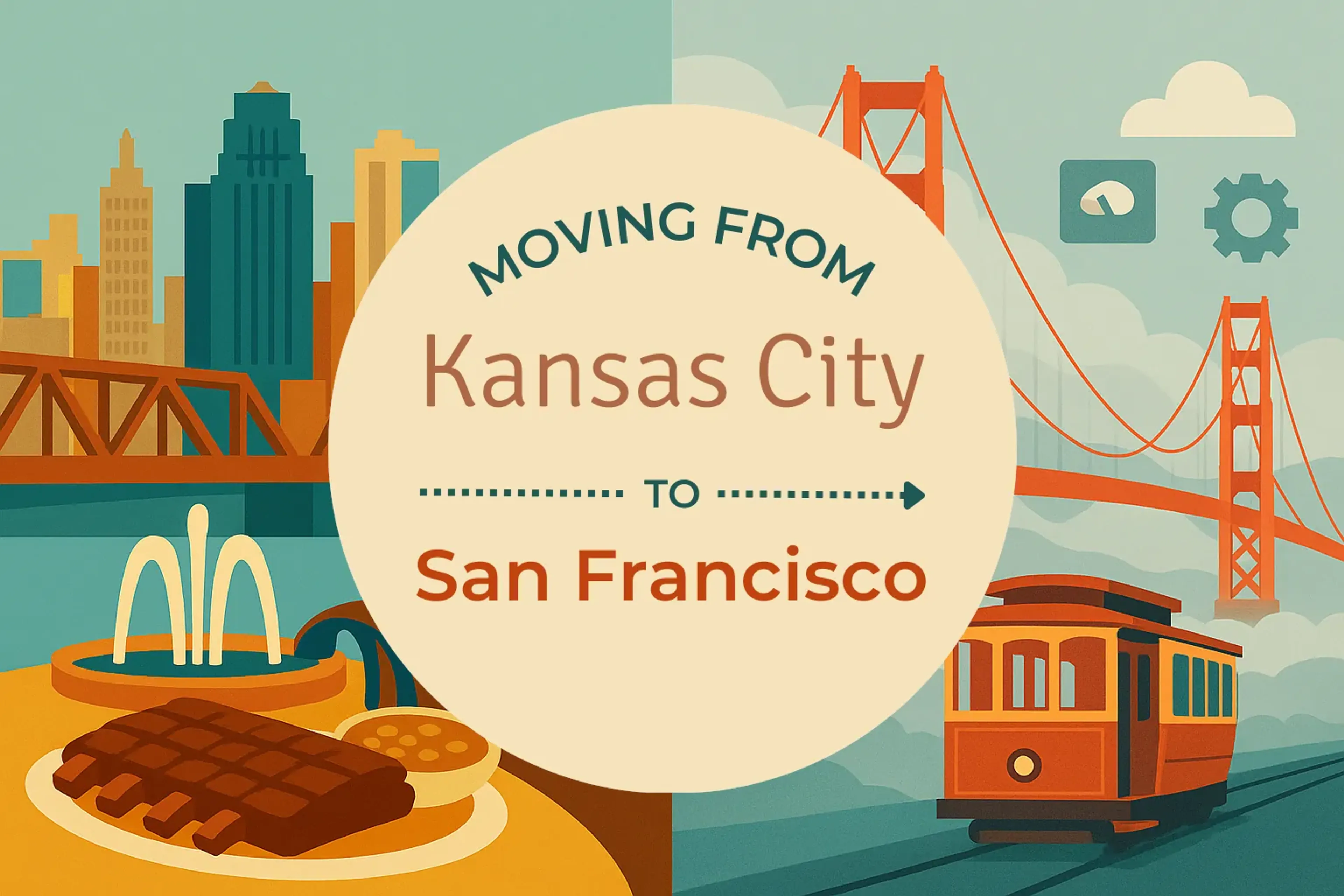 Side-by-side comparison of Kansas City to San Francisco moving companies