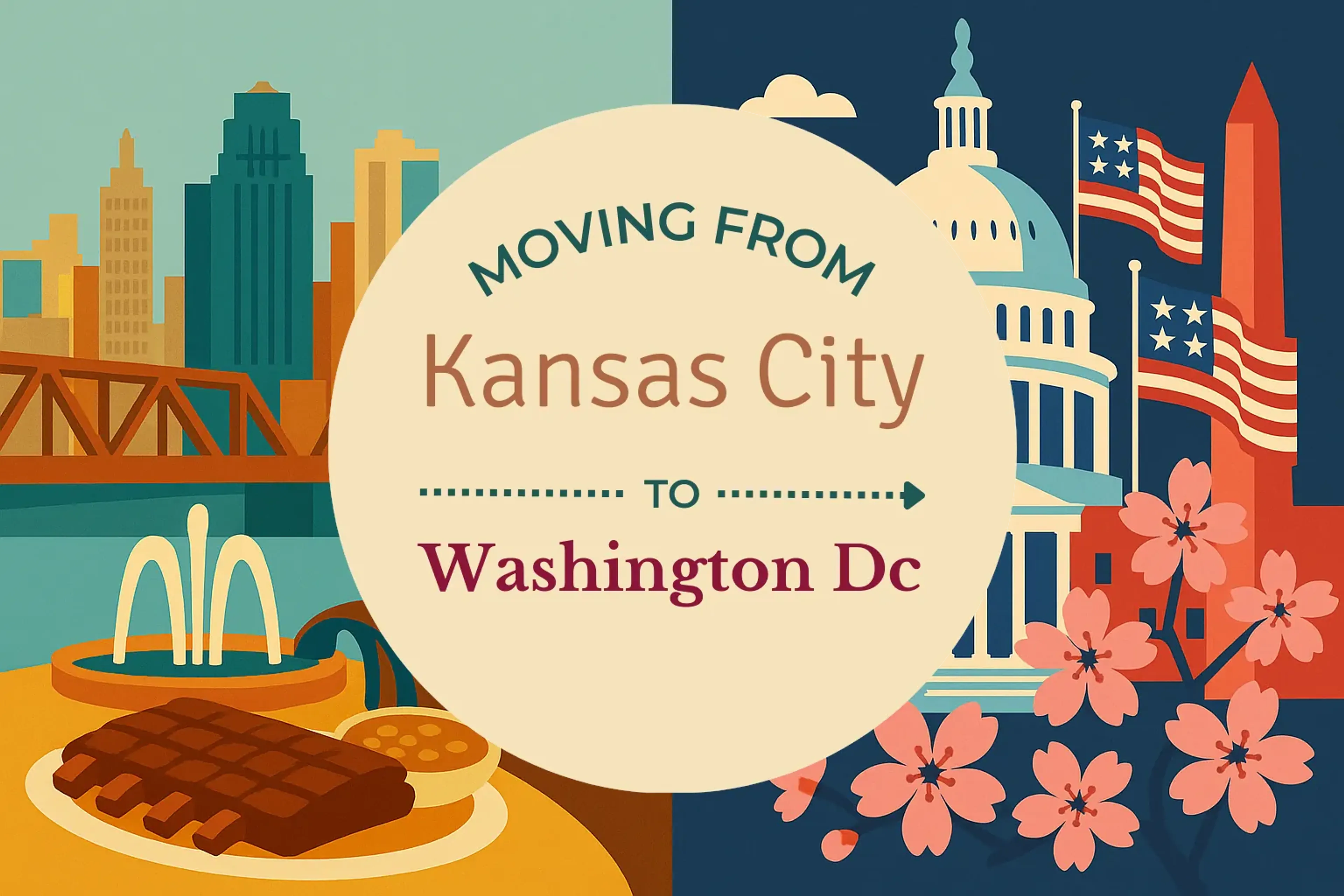 Side-by-side comparison of Kansas City to Washington DC moving companies