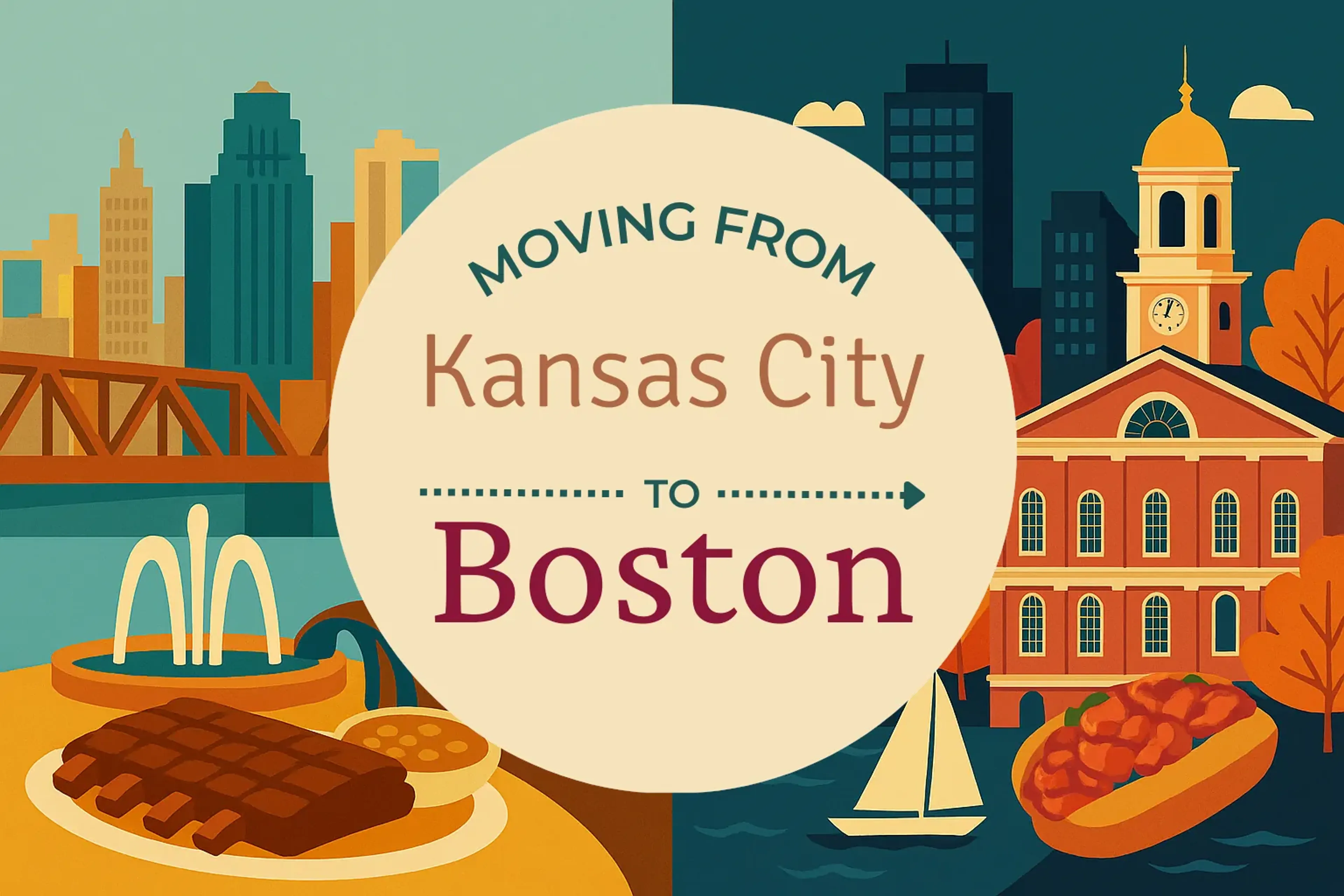 Side-by-side comparison of Kansas City to Boston moving companies