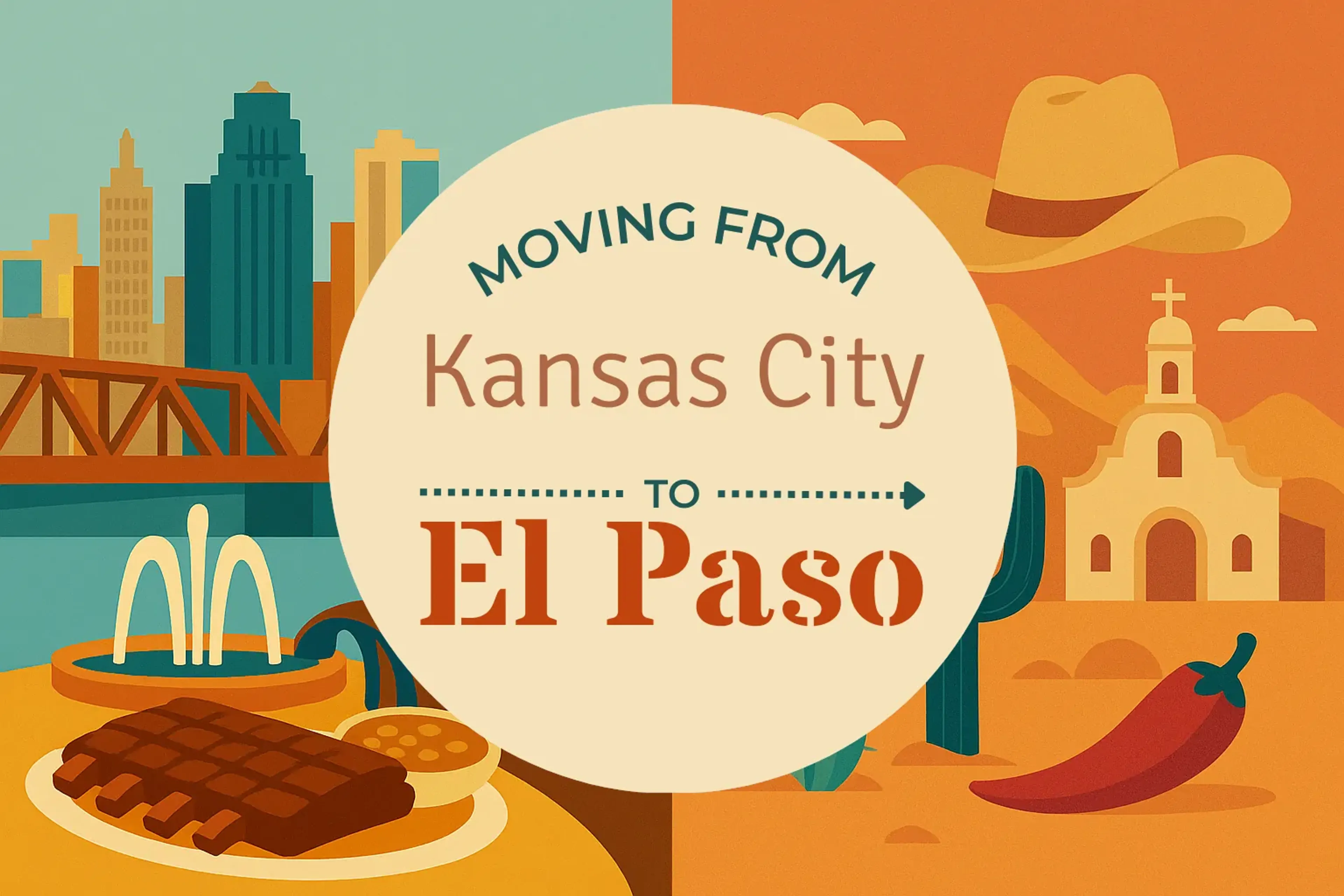 Side-by-side comparison of Kansas City to El Paso moving companies