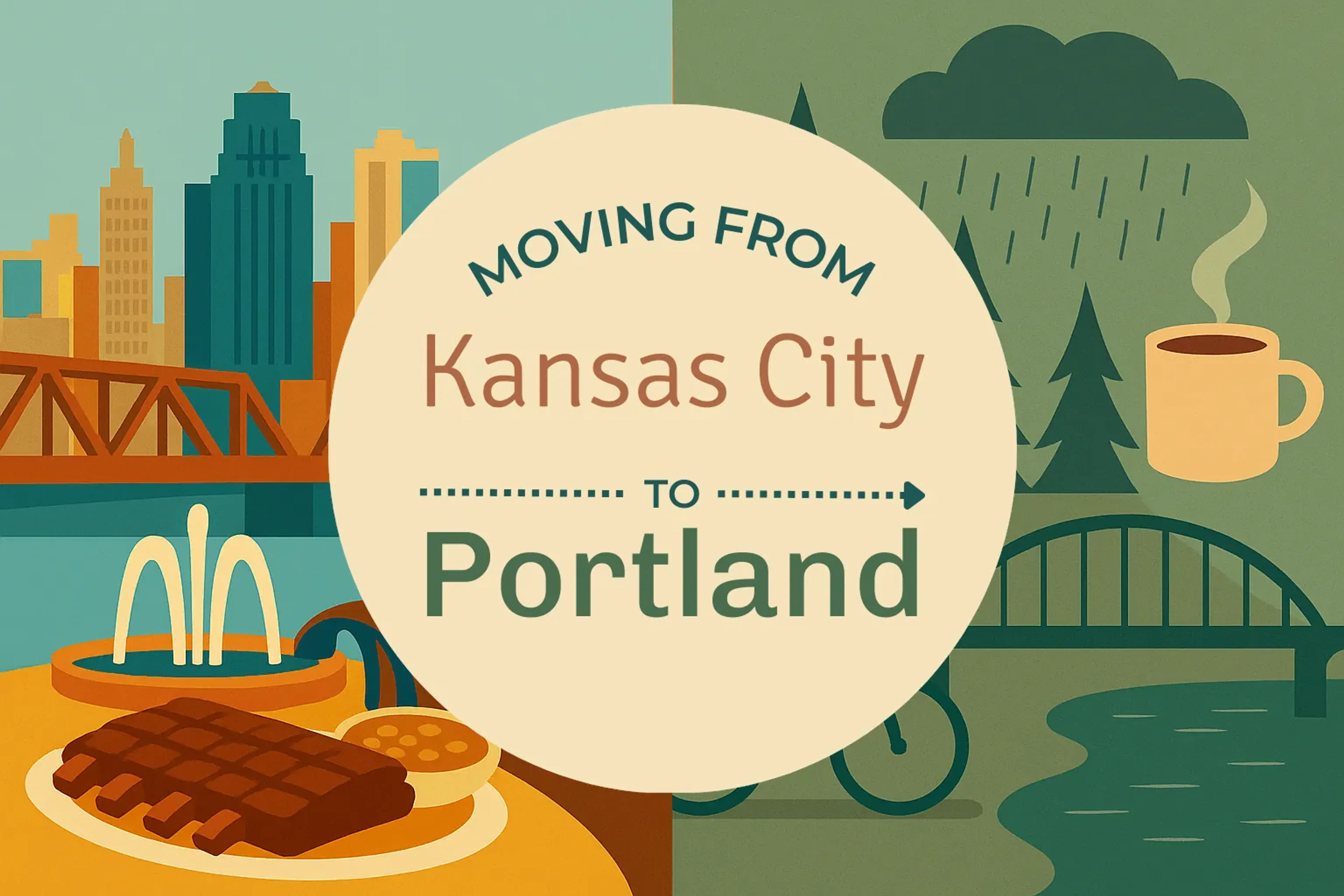 Side-by-side comparison of Kansas City to Portland moving companies