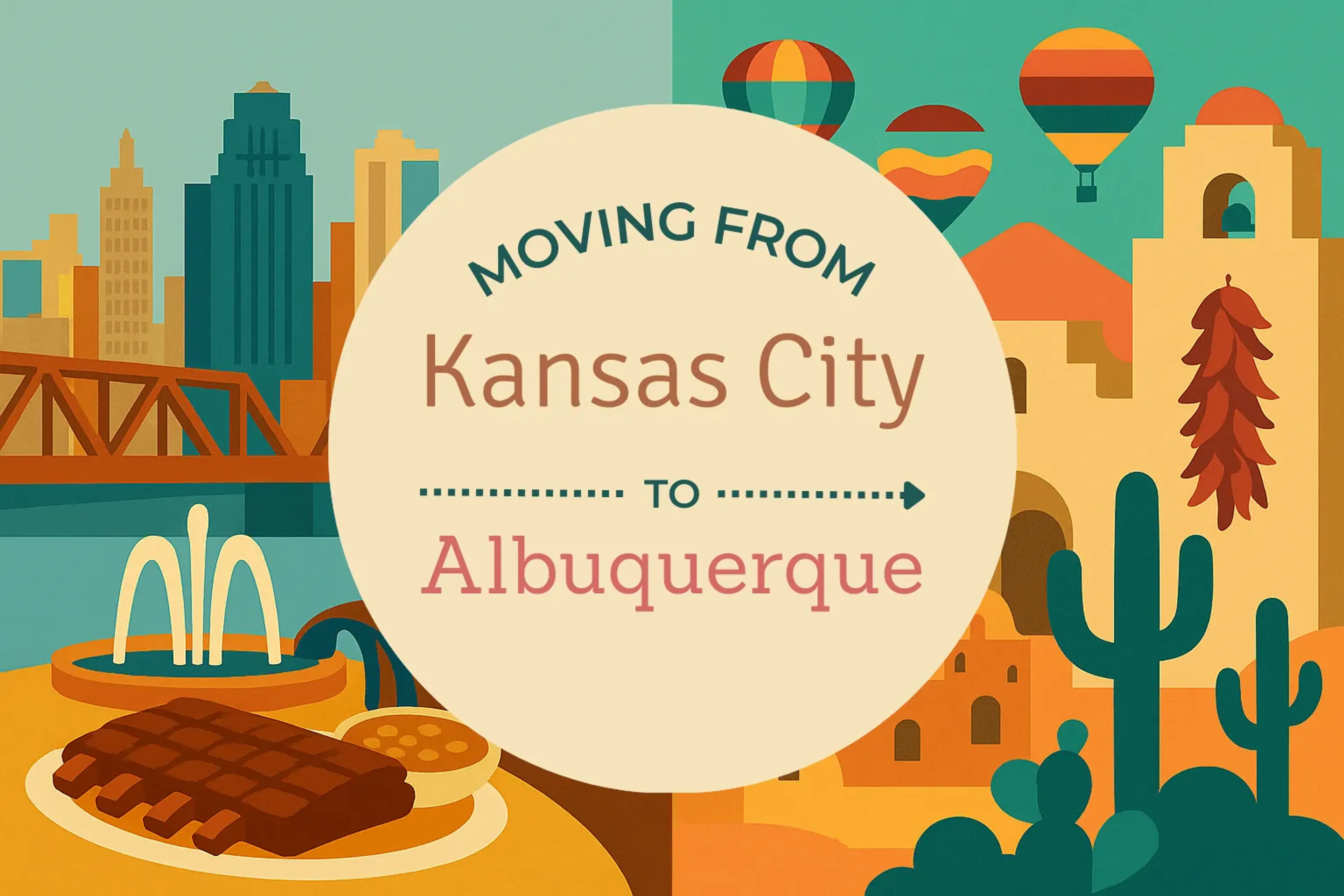 Side-by-side comparison of Kansas City to Albuquerque moving companies