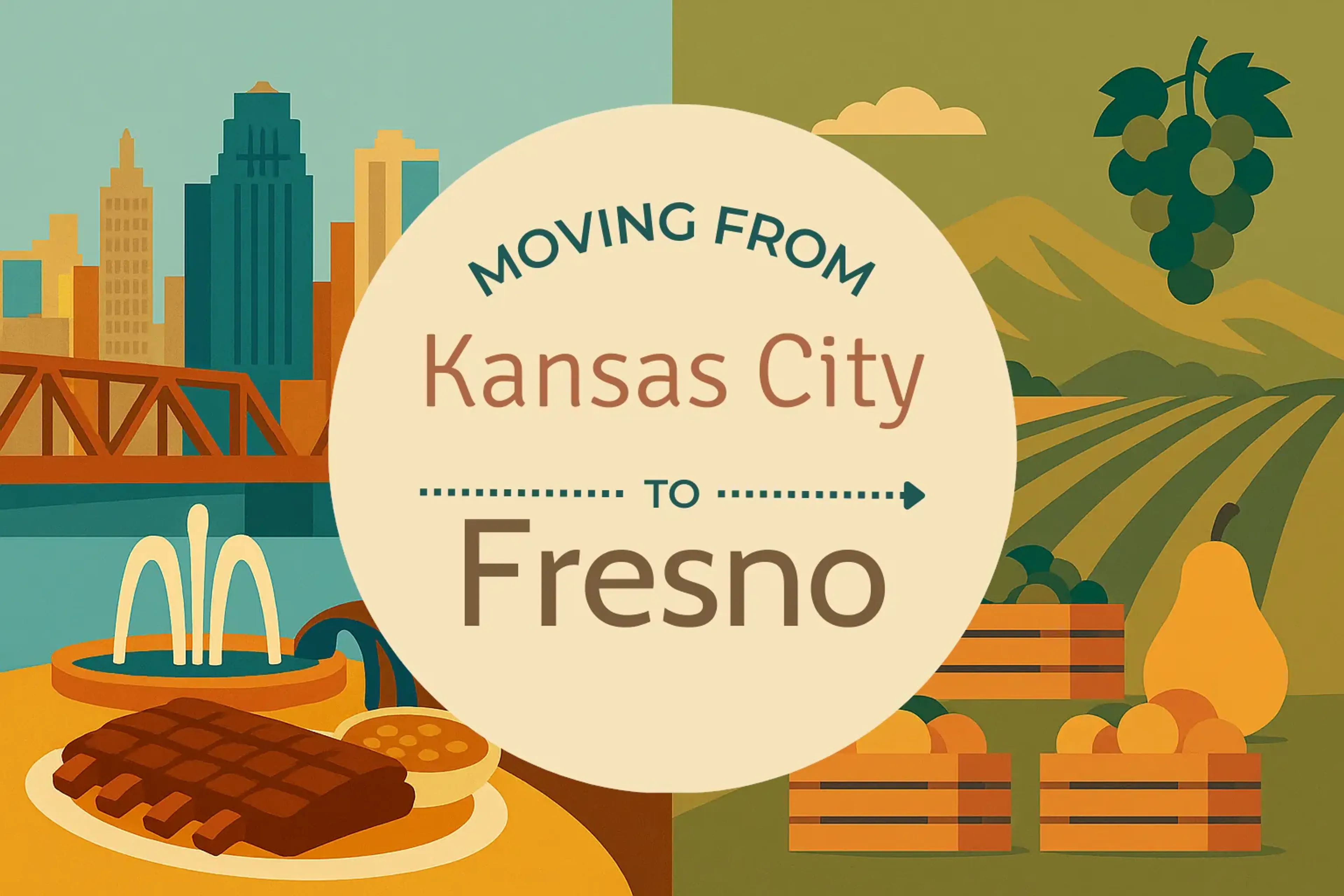 Side-by-side comparison of Kansas City to Fresno moving companies