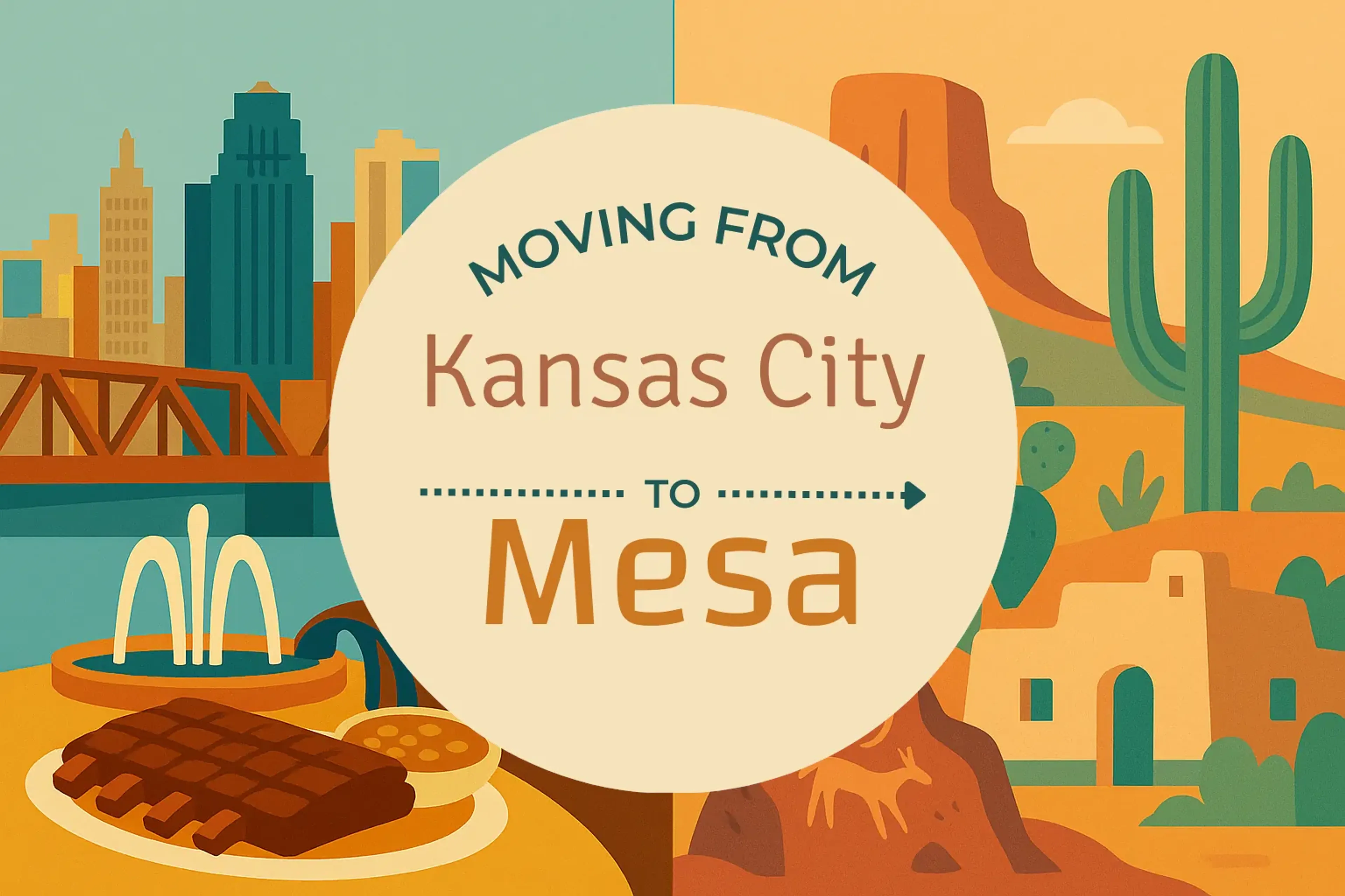 Side-by-side comparison of Kansas City to Mesa moving companies