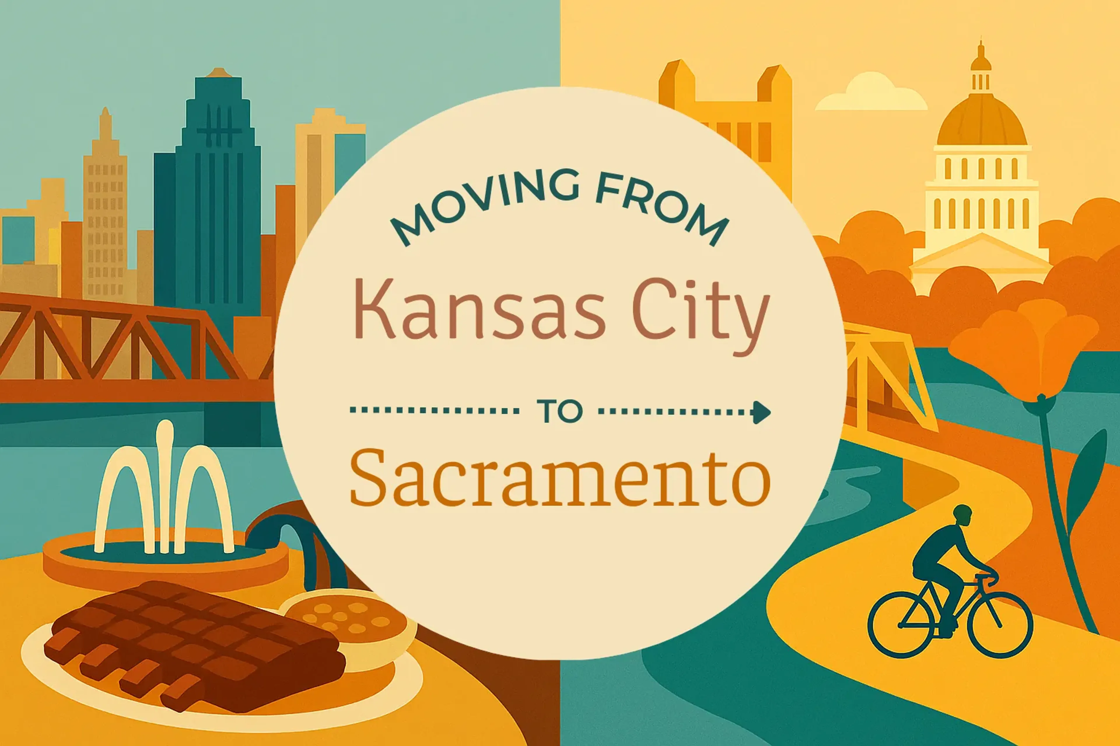 Side-by-side comparison of Kansas City to Sacramento moving companies