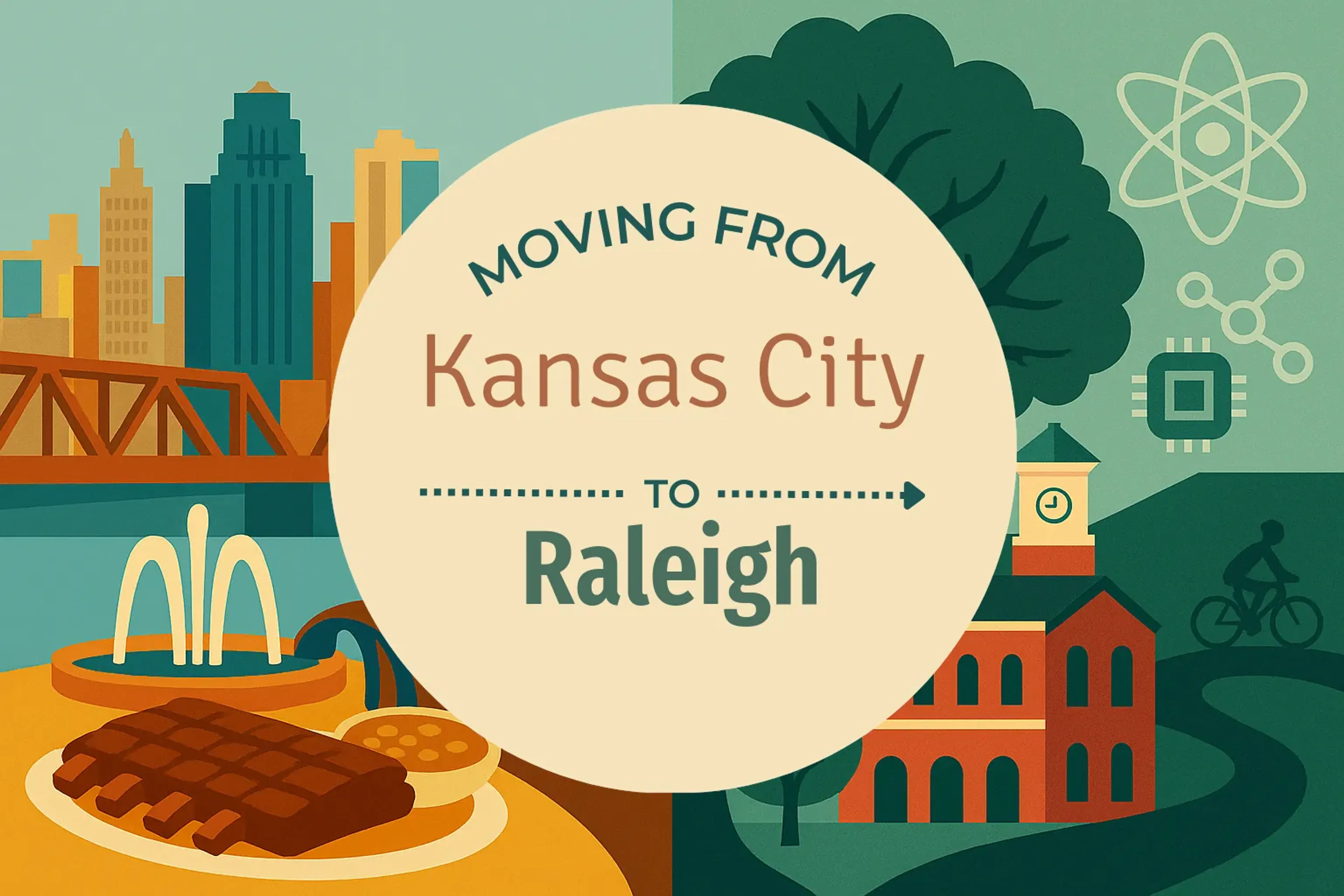 Side-by-side comparison of Kansas City to Raleigh moving companies