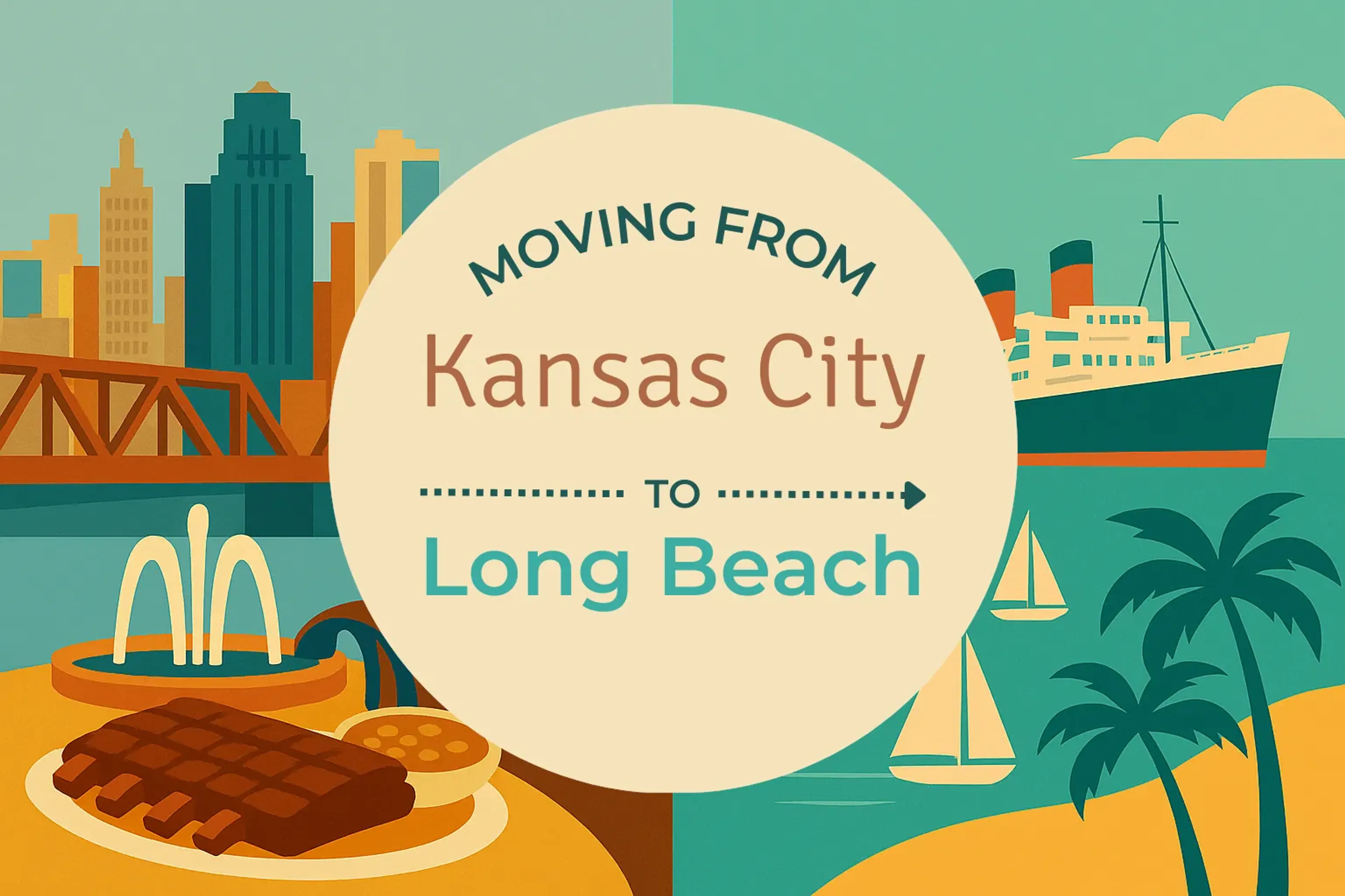 Side-by-side comparison of Kansas City to Long Beach moving companies