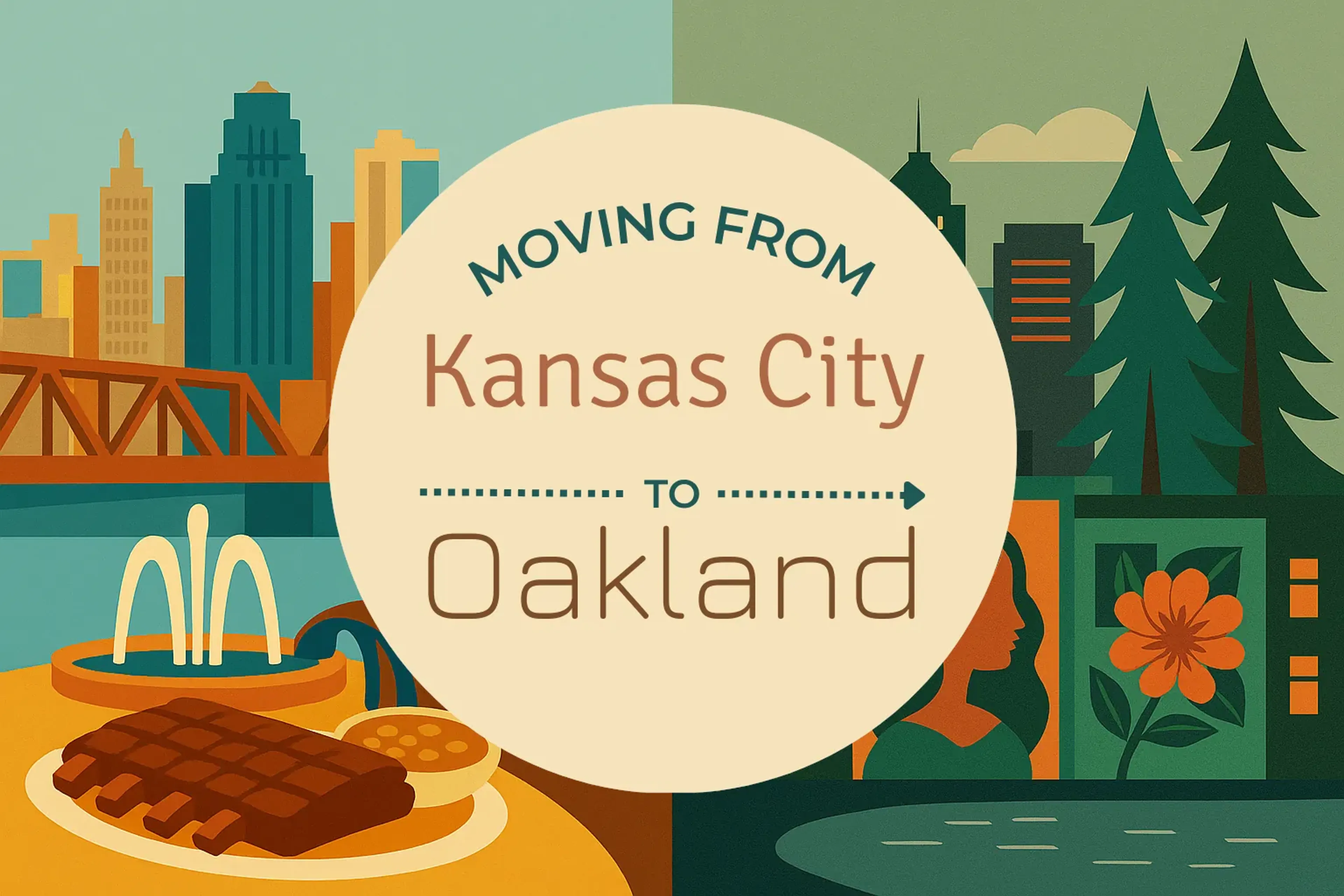 Side-by-side comparison of Kansas City to Oakland moving companies
