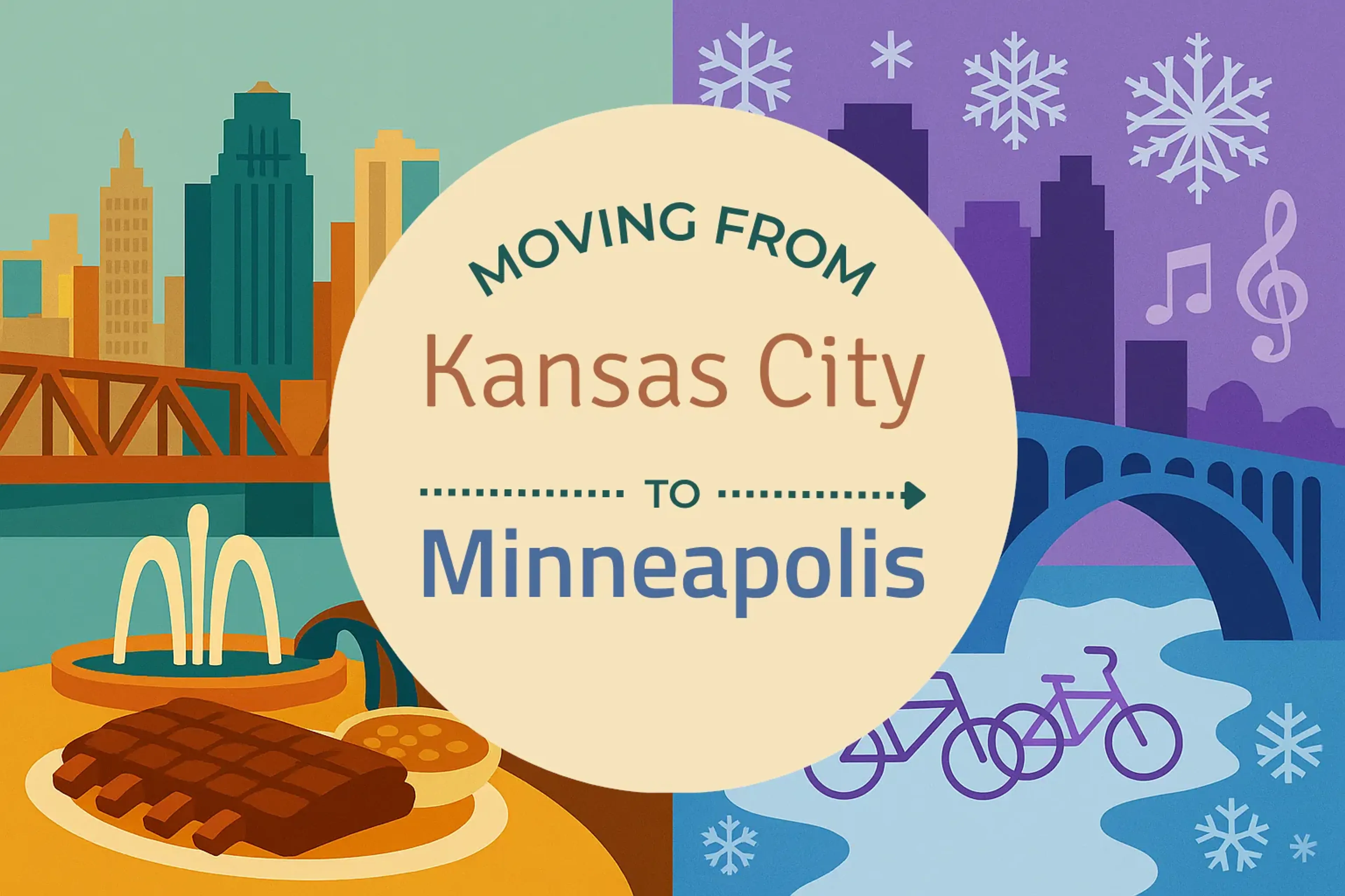Side-by-side comparison of Kansas City to Minneapolis moving companies