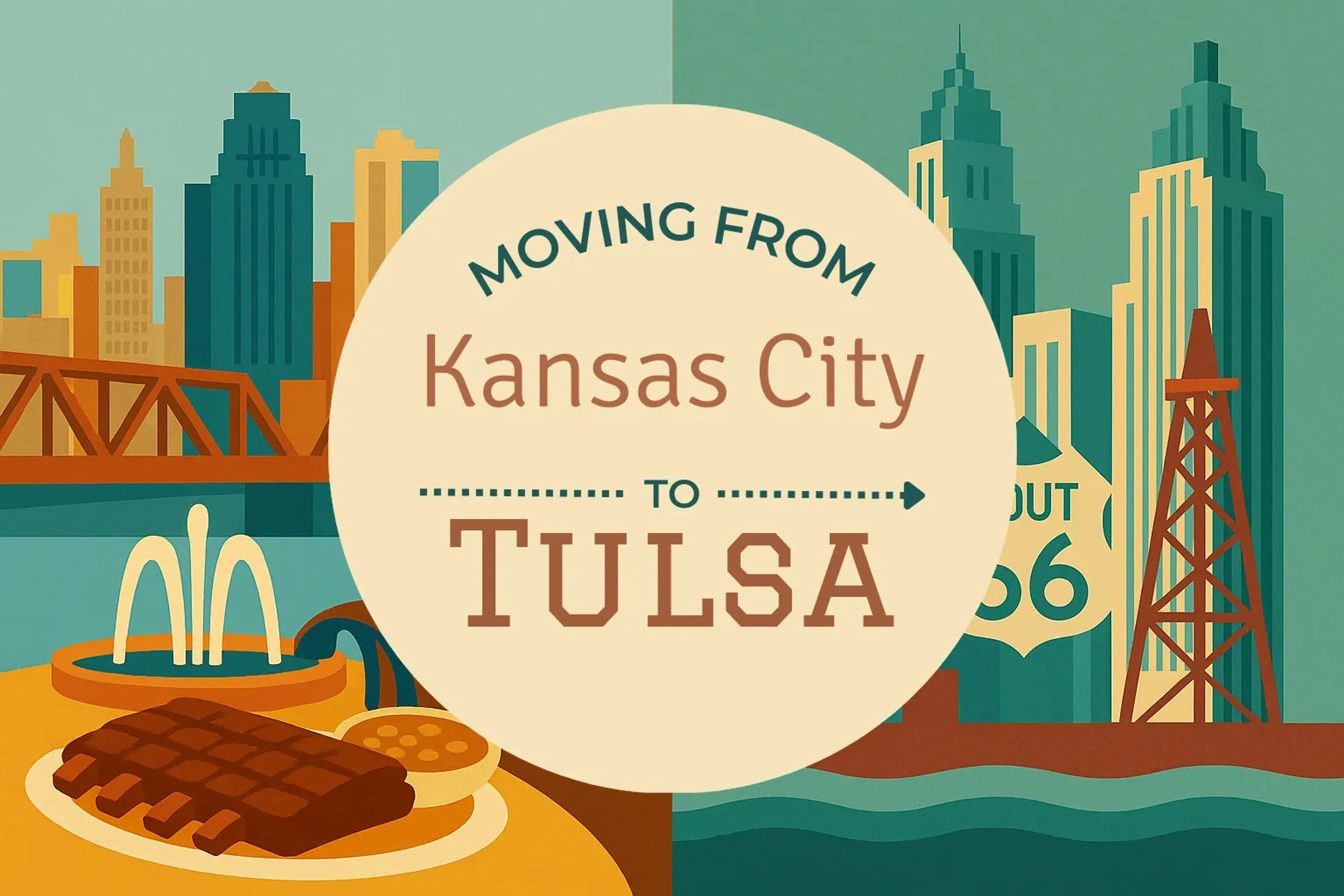 Side-by-side comparison of Kansas City to Tulsa moving companies