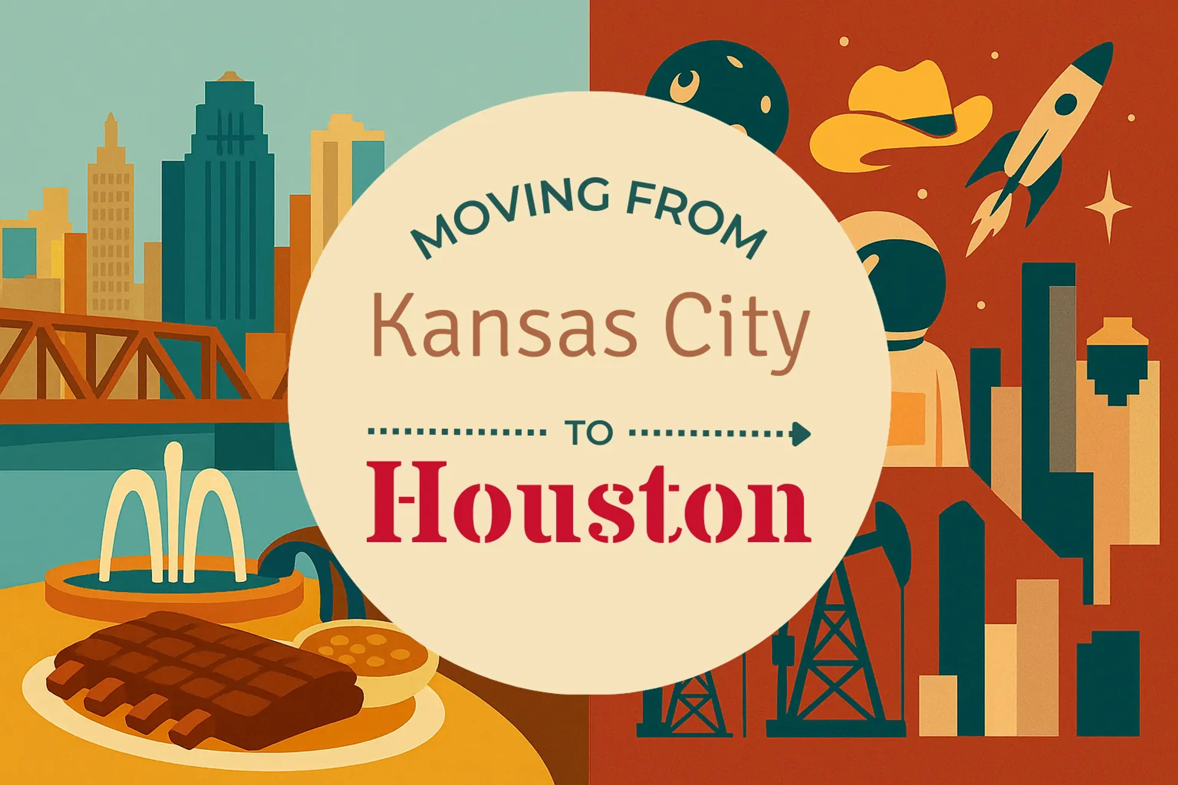 Side-by-side comparison of Kansas City to Houston moving companies