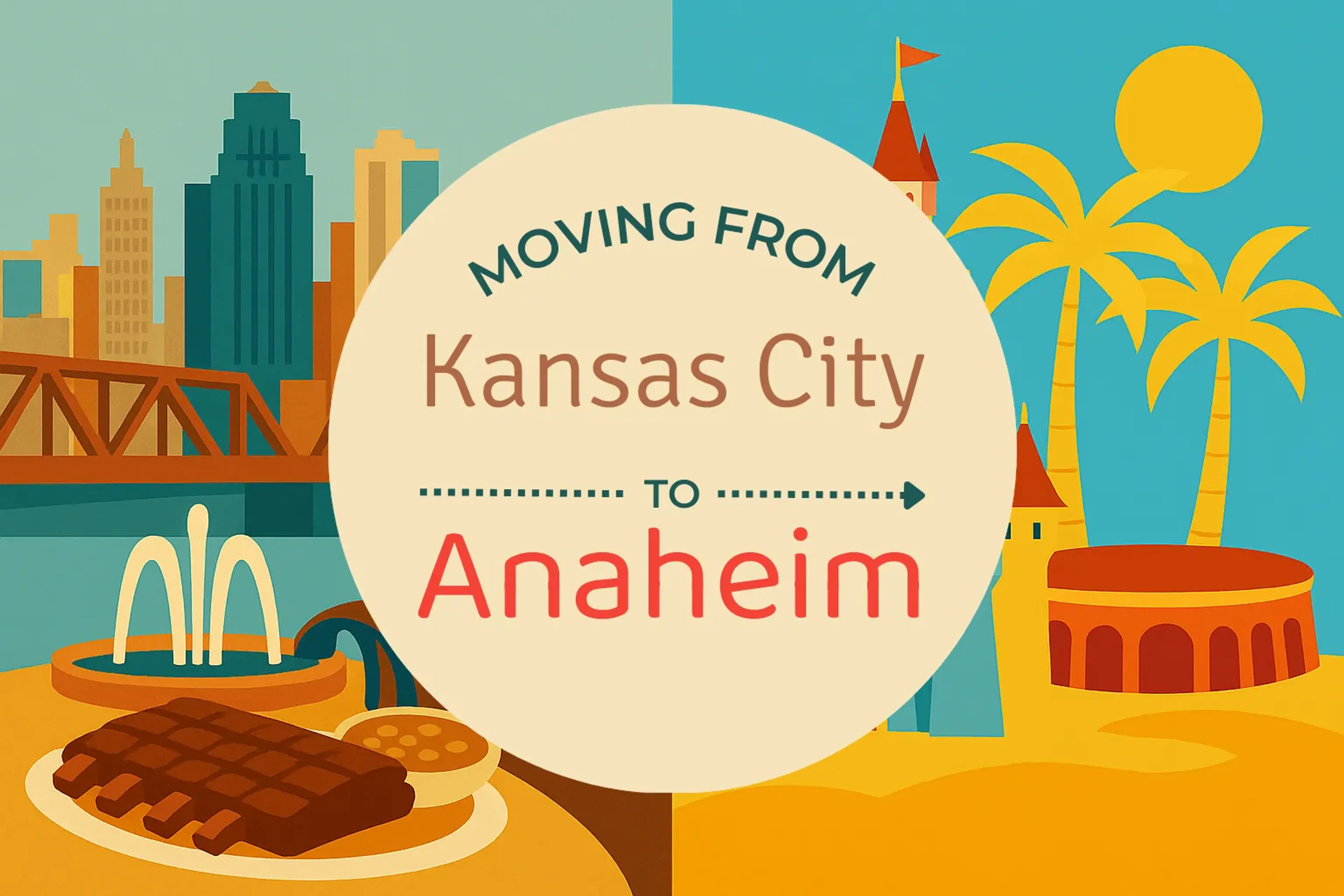 Side-by-side comparison of Kansas City to Anaheim moving companies