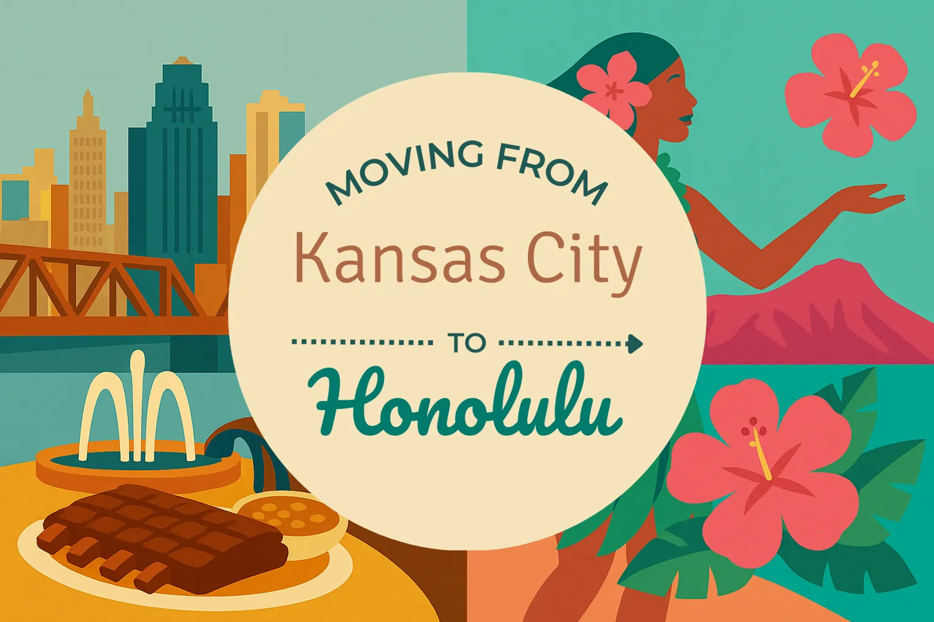 Side-by-side comparison of Kansas City to Honolulu moving companies