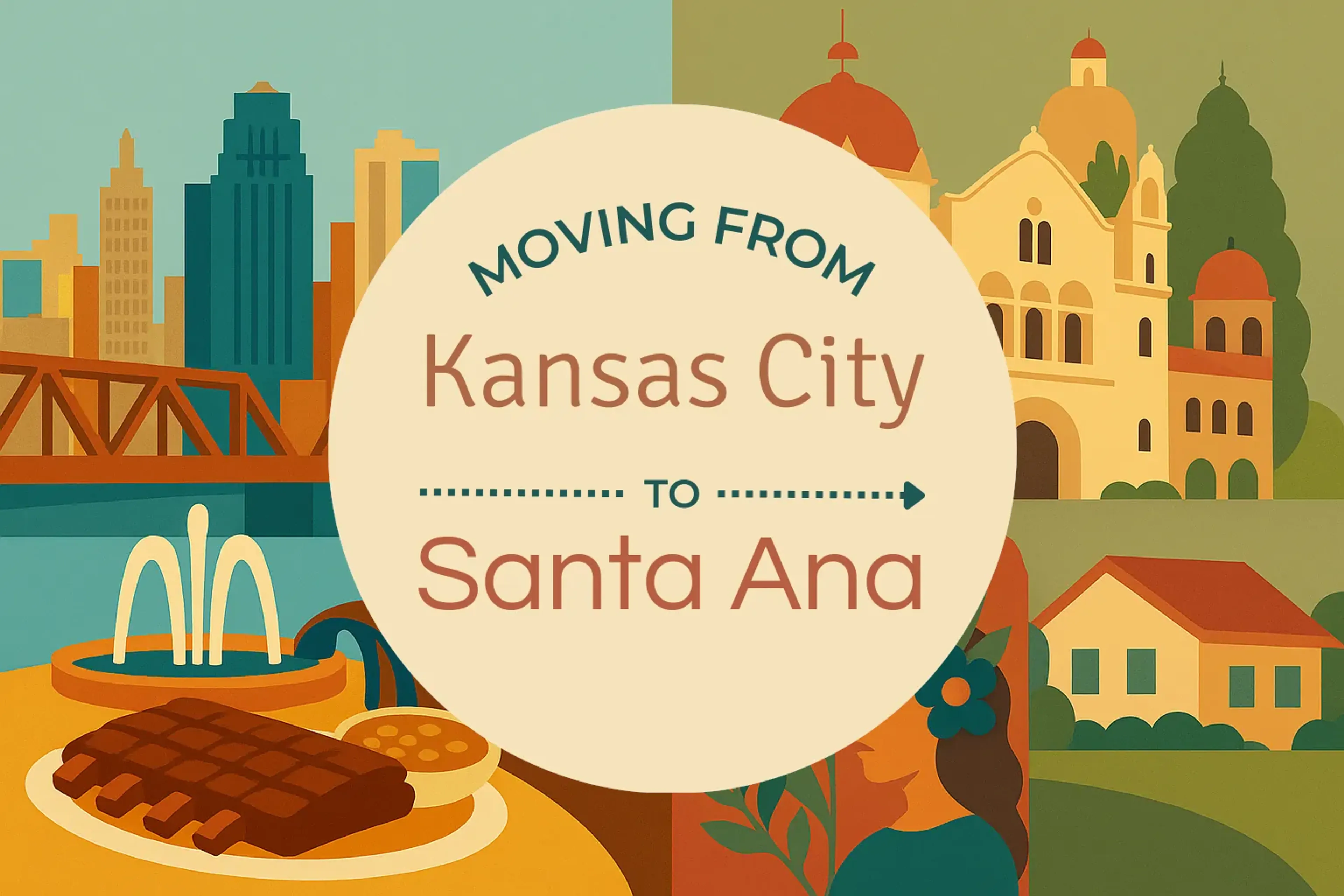 Side-by-side comparison of Kansas City to Santa Ana moving companies