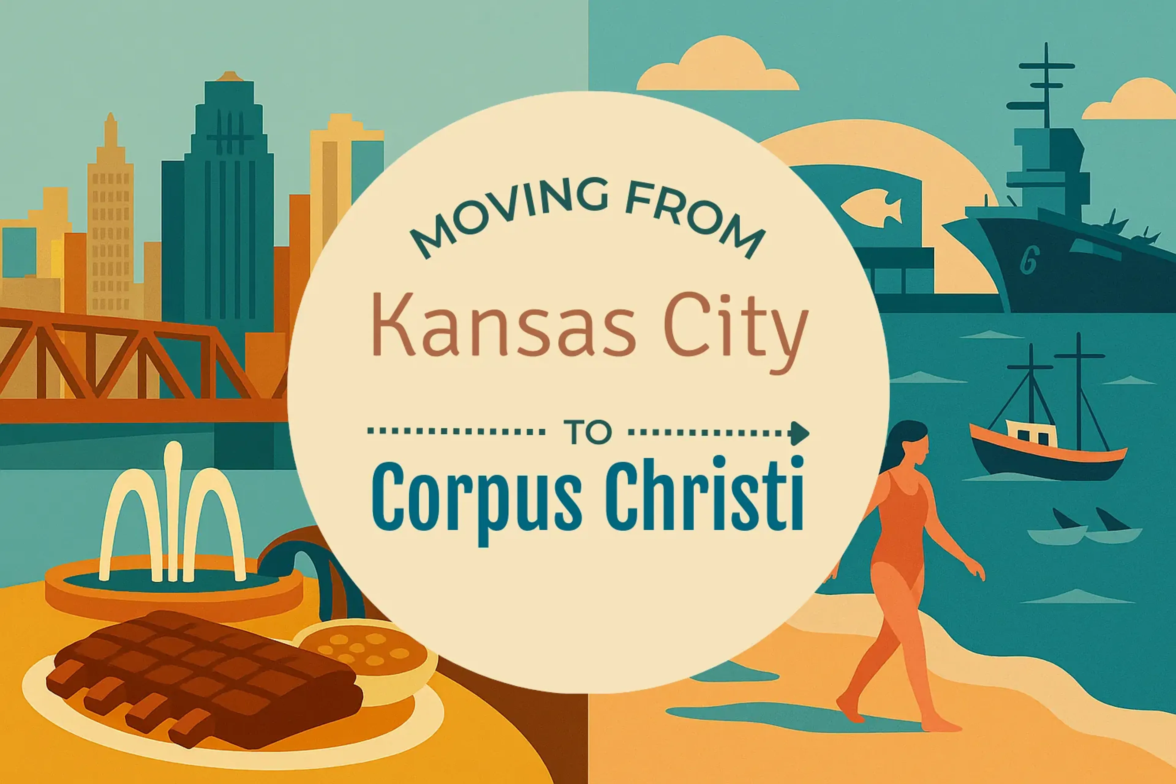 Side-by-side comparison of Kansas City to Corpus Christi moving companies