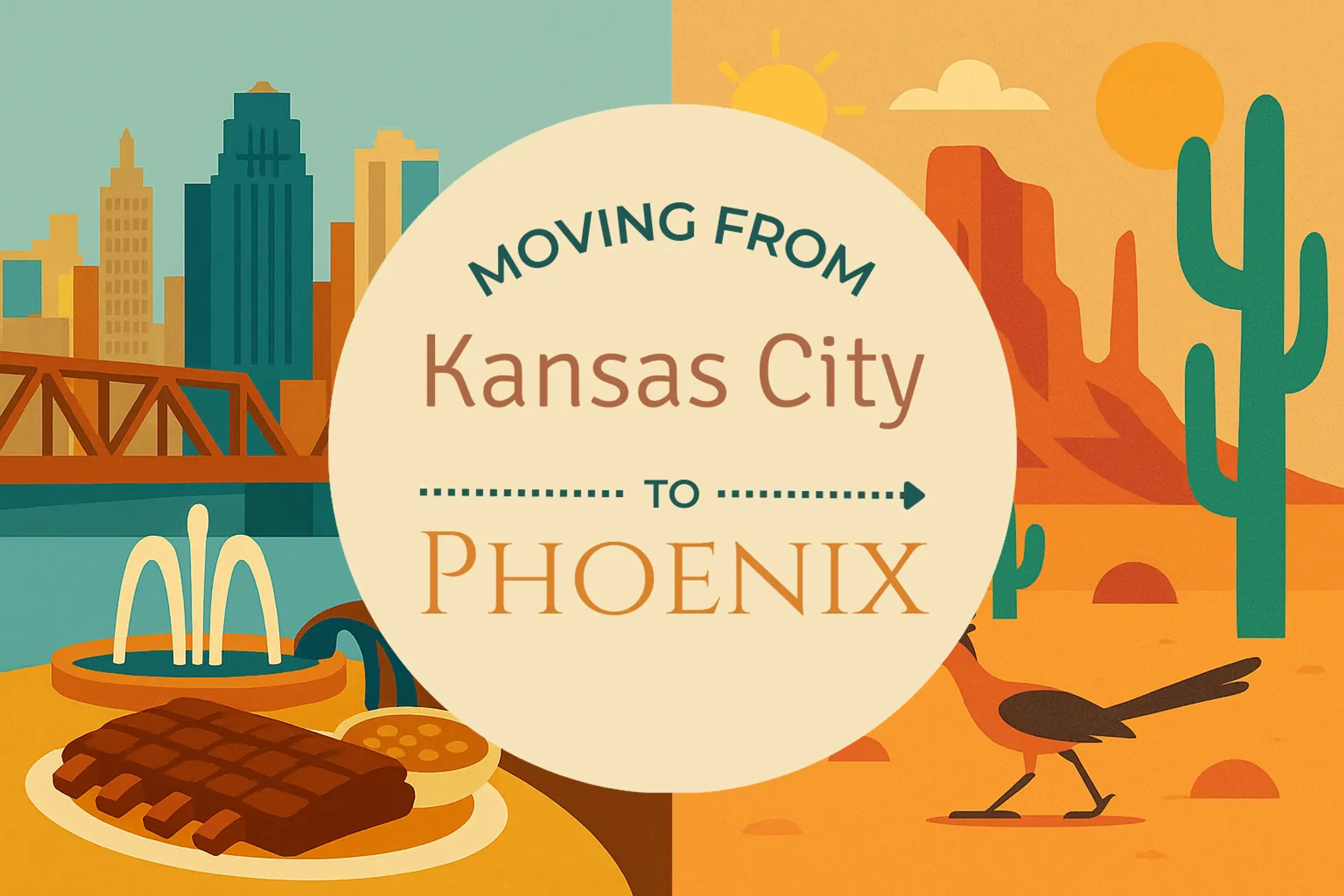 Side-by-side comparison of Kansas City to Phoenix moving companies