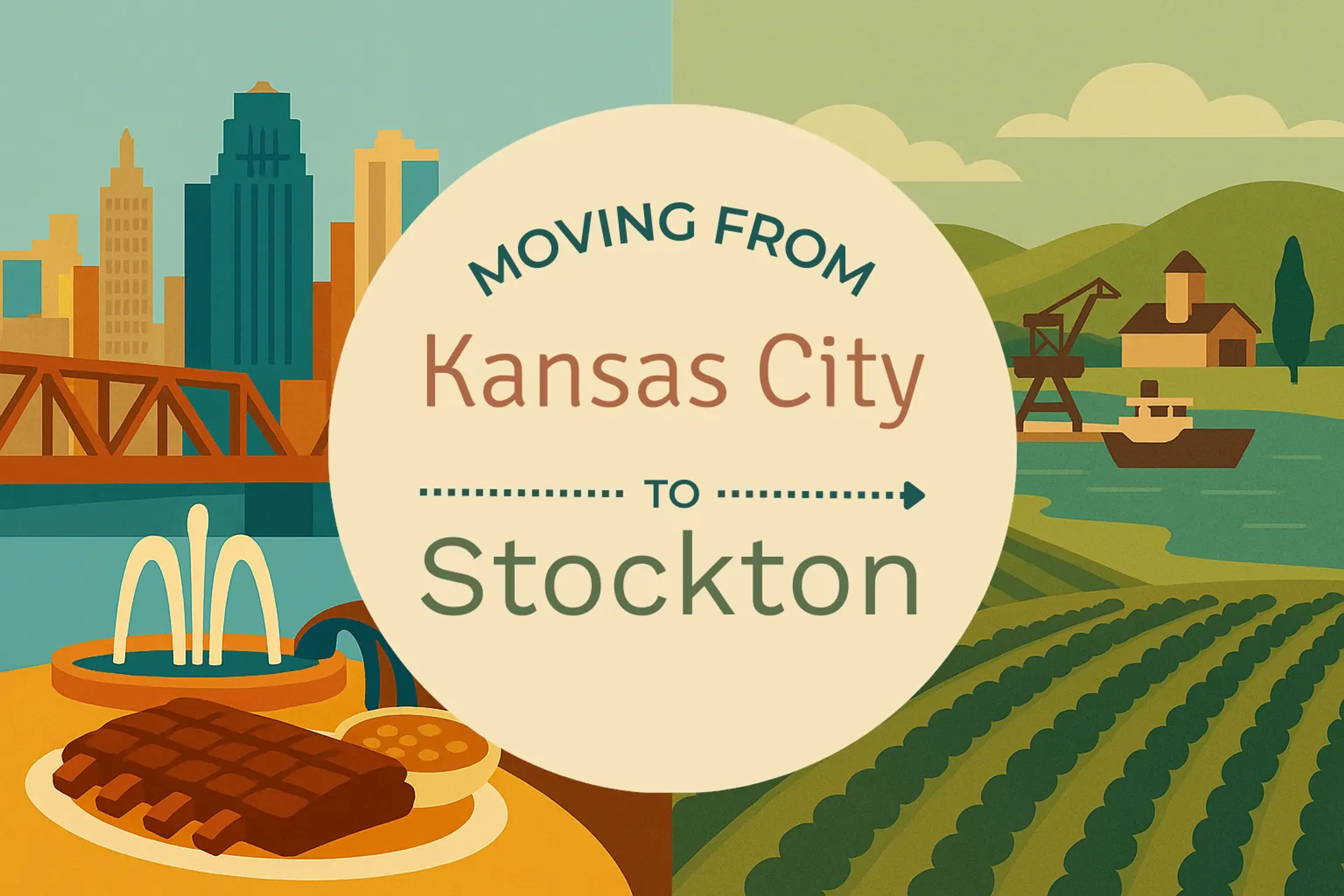 Side-by-side comparison of Kansas City to Stockton moving companies