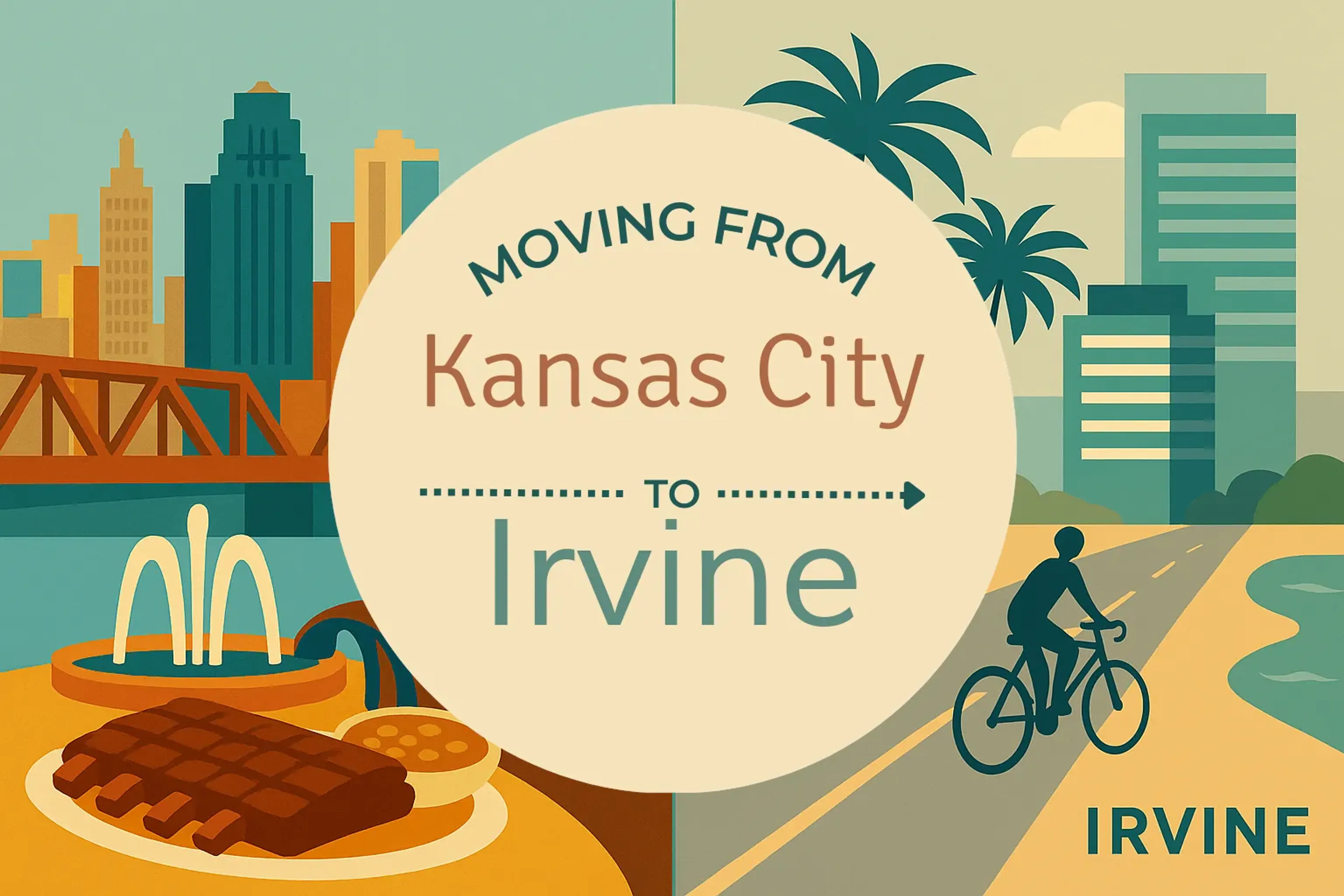 Side-by-side comparison of Kansas City to Irvine moving companies