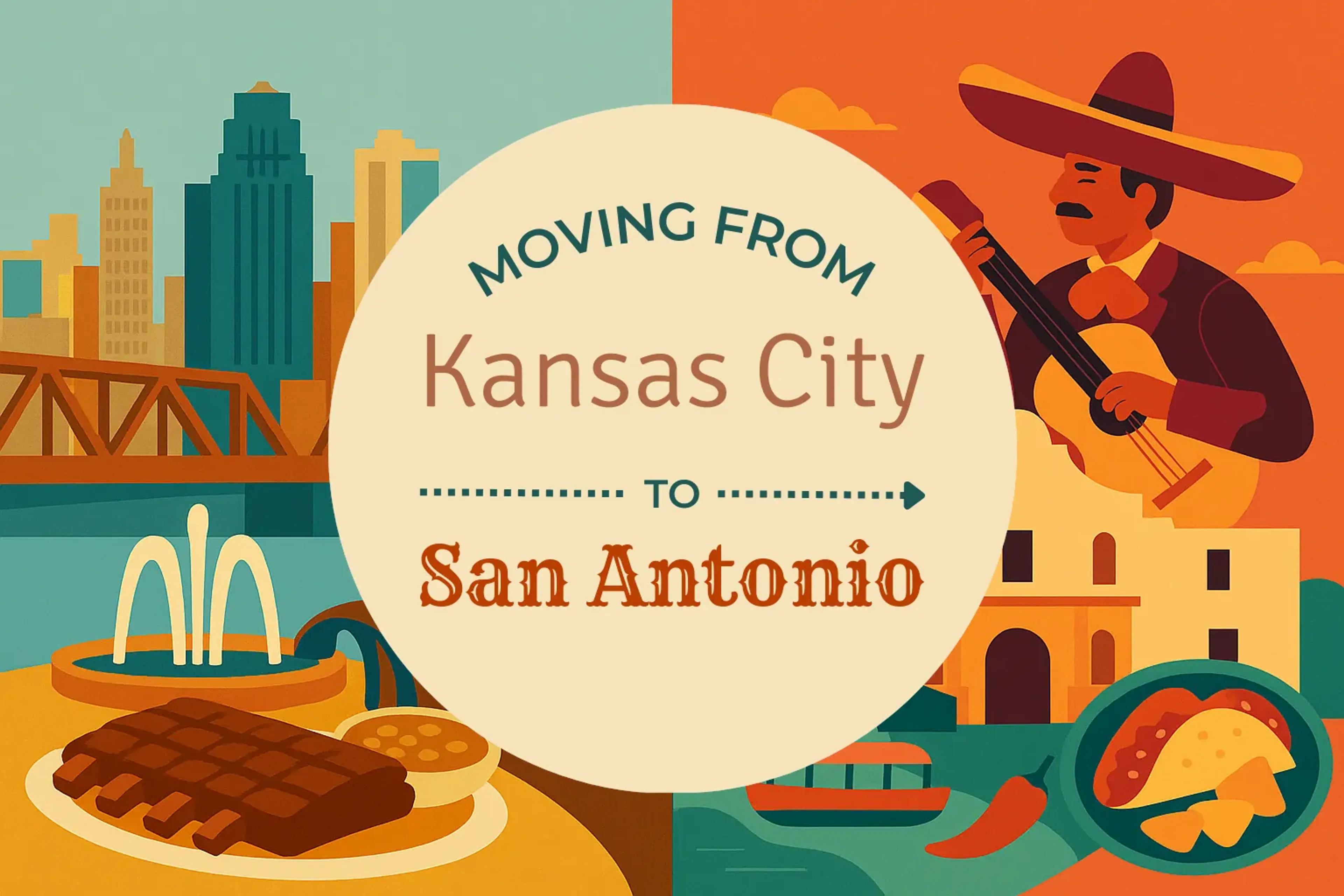 Side-by-side comparison of Kansas City to San Antonio moving companies
