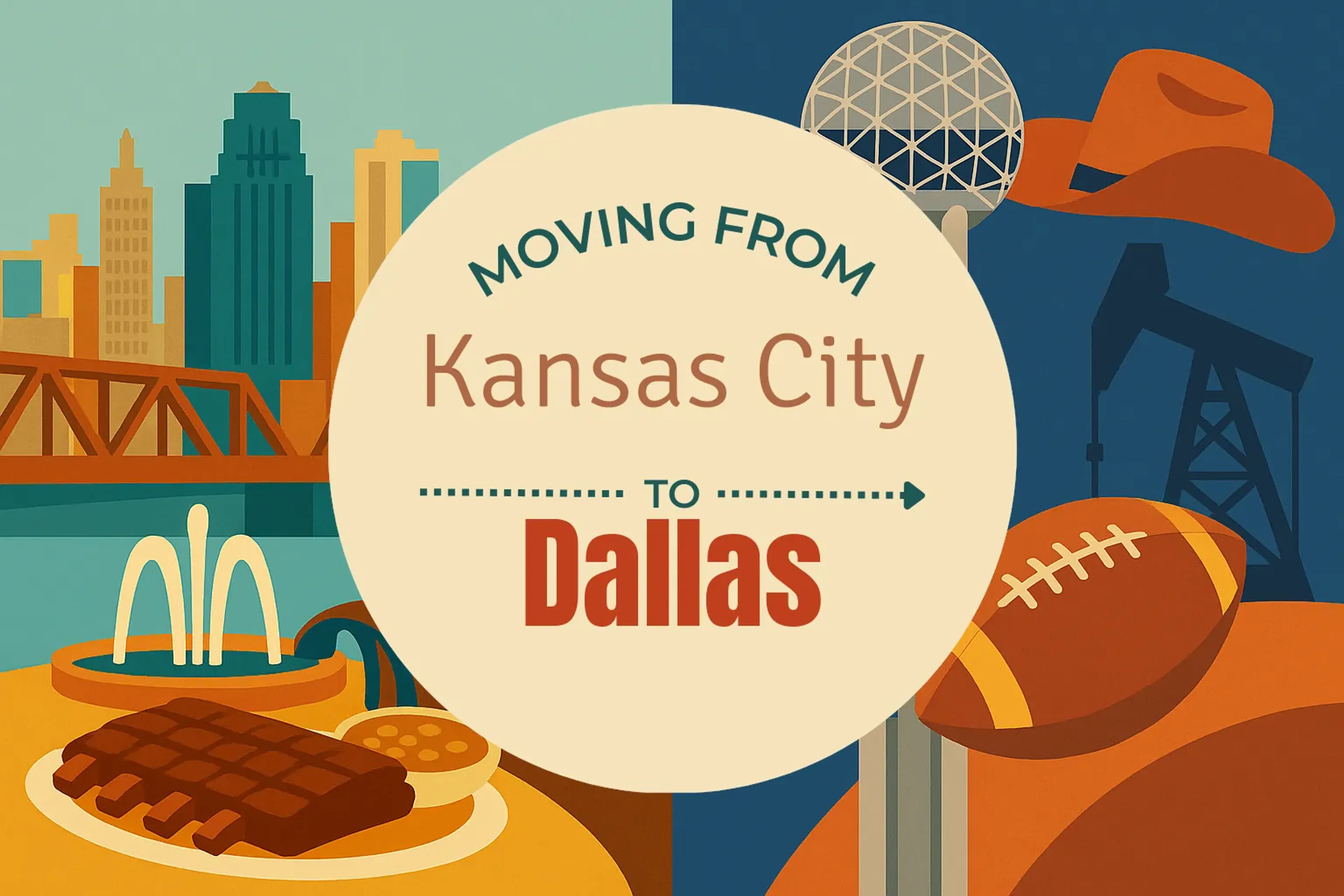 Side-by-side comparison of Kansas City to Dallas moving companies