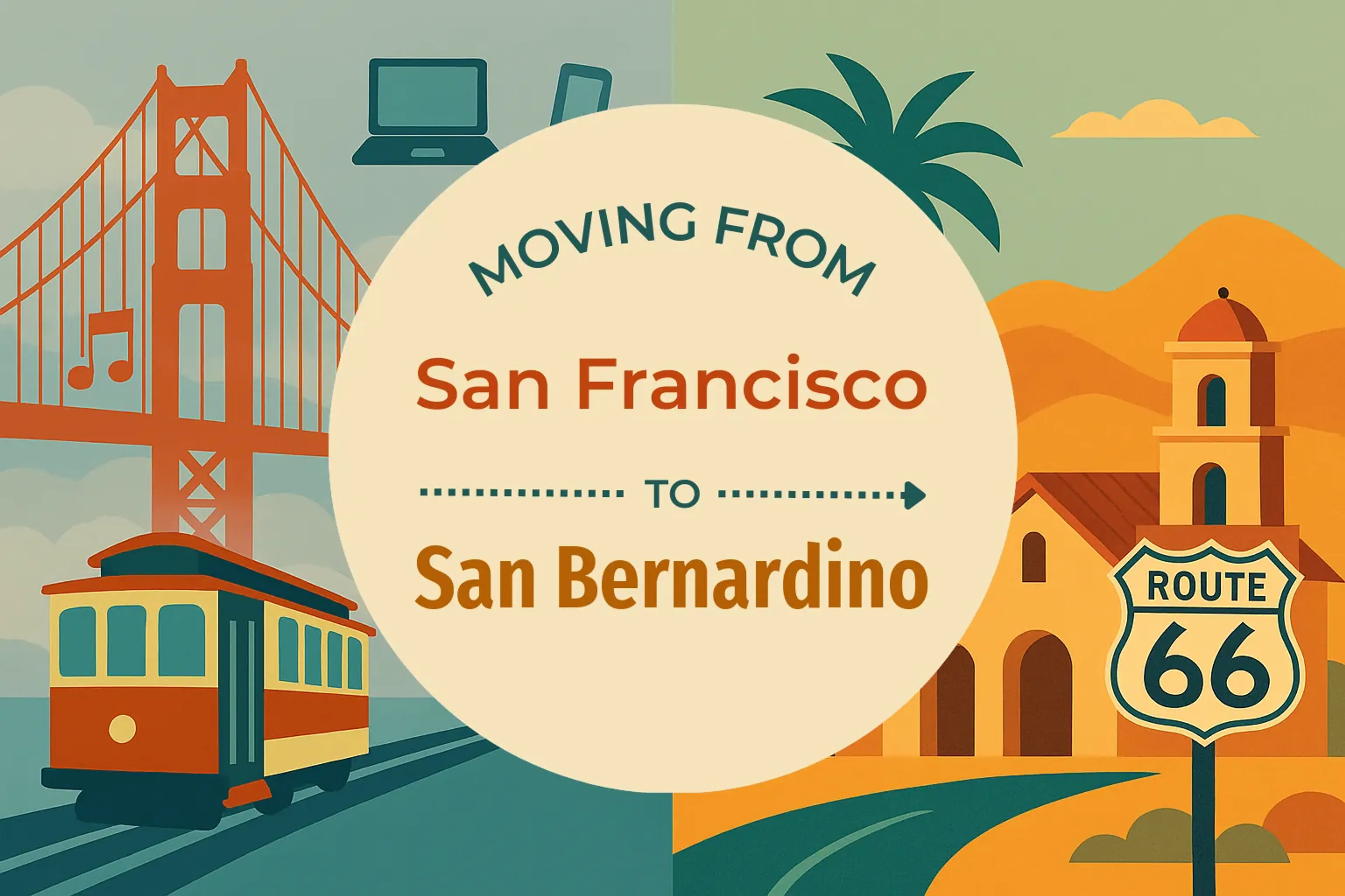 Side-by-side comparison of San Francisco to San Bernardino moving companies