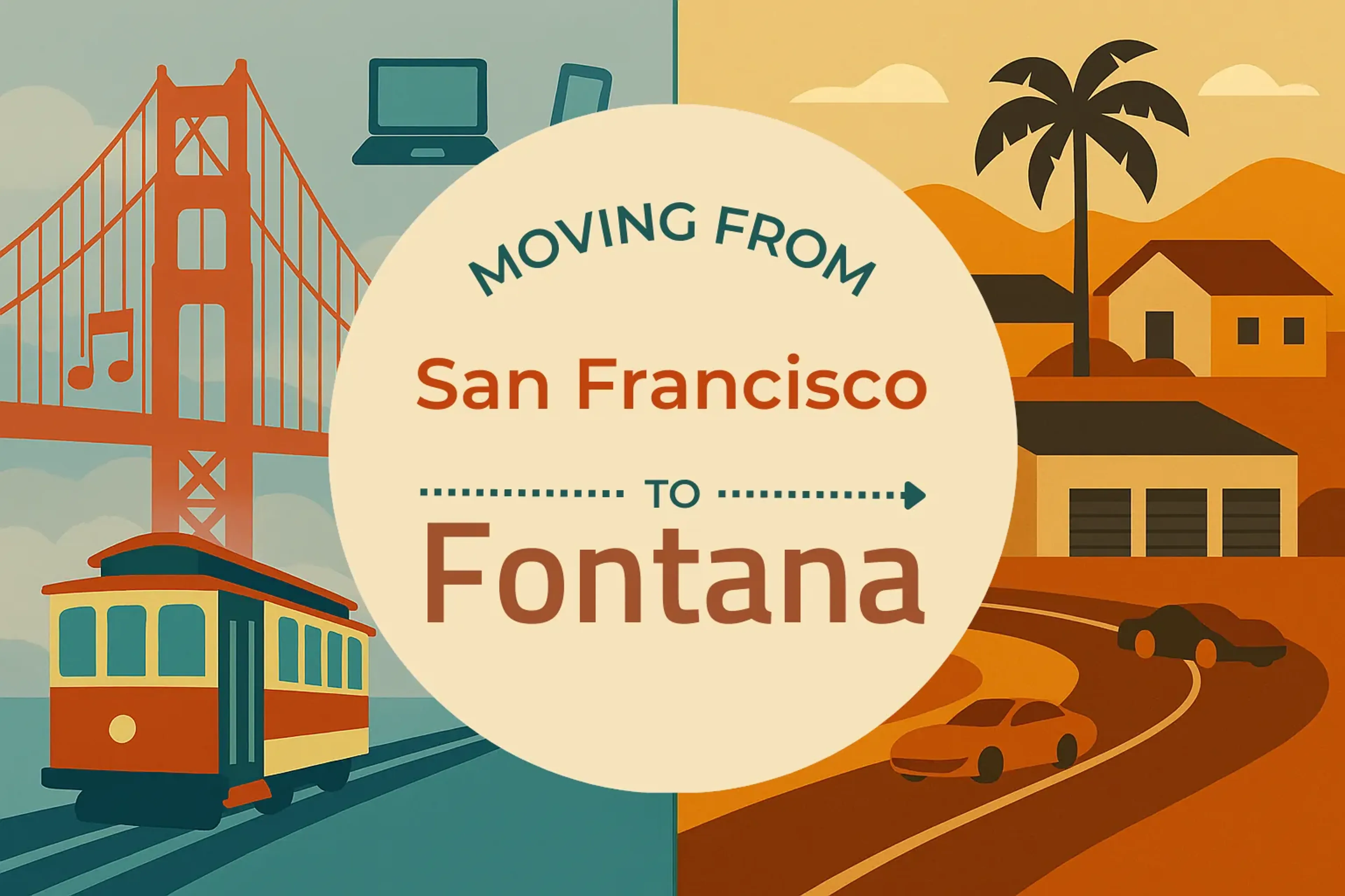 Side-by-side comparison of San Francisco to Fontana moving companies