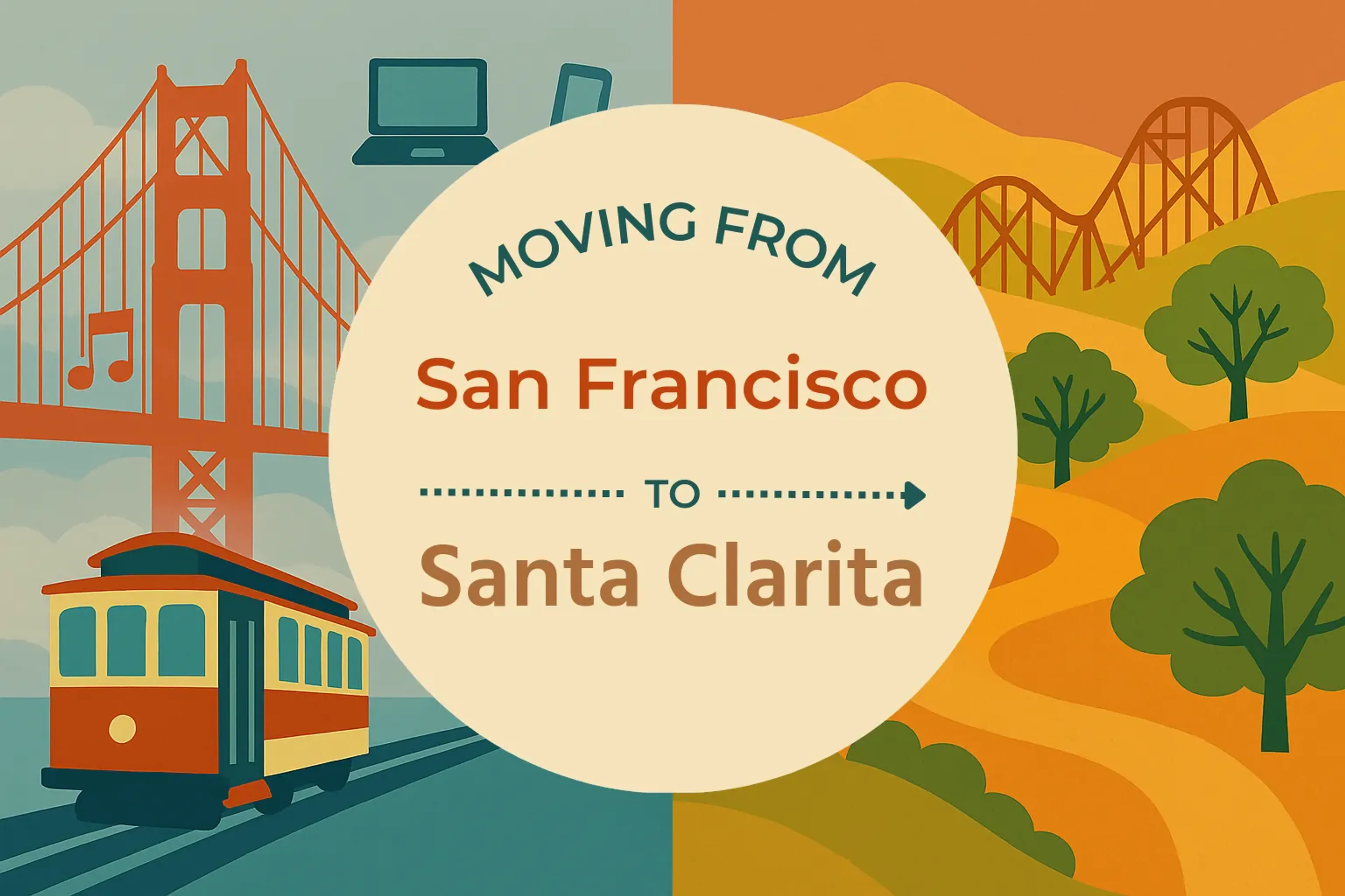 Side-by-side comparison of San Francisco to Santa Clarita moving companies
