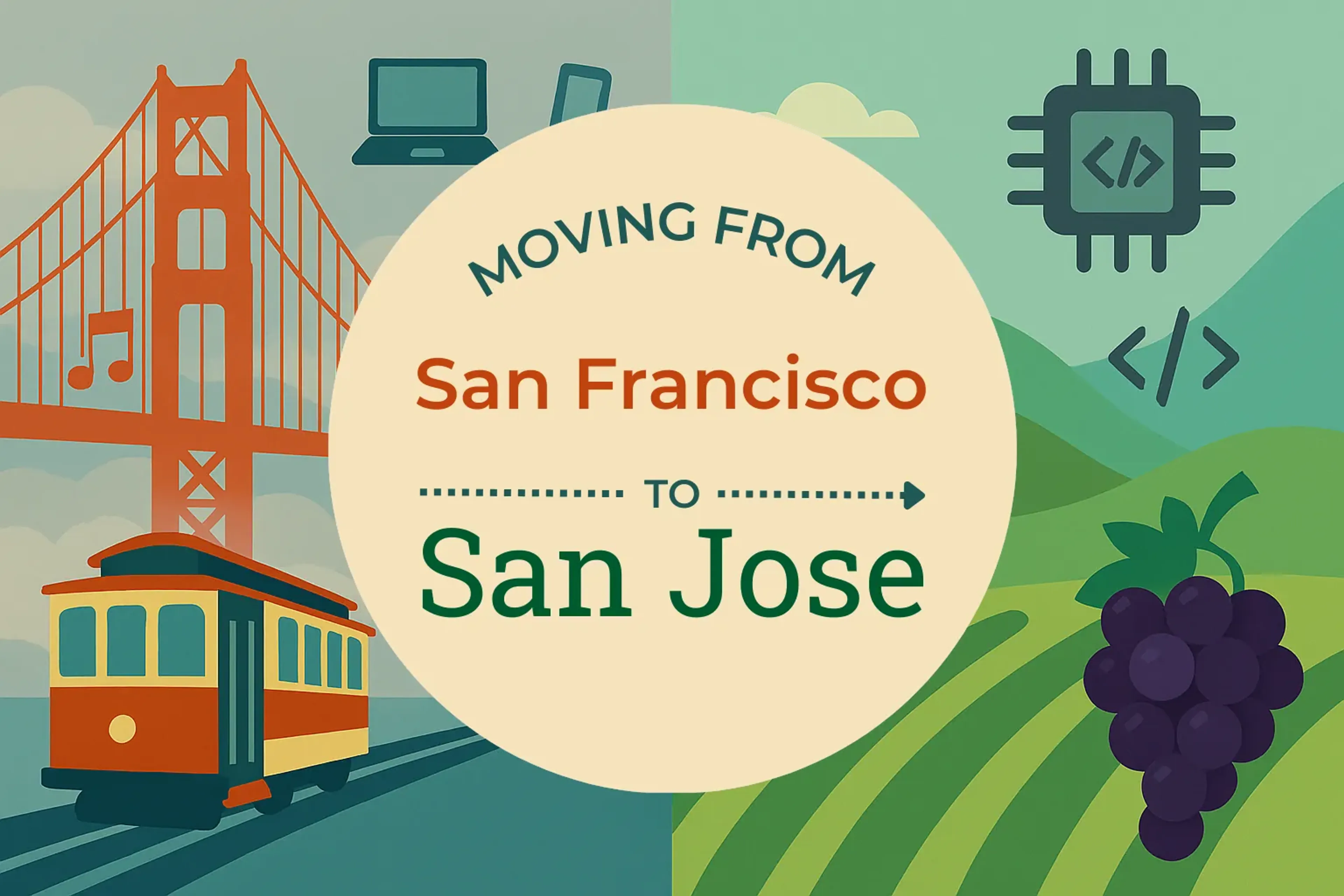 Side-by-side comparison of San Francisco to San Jose moving companies
