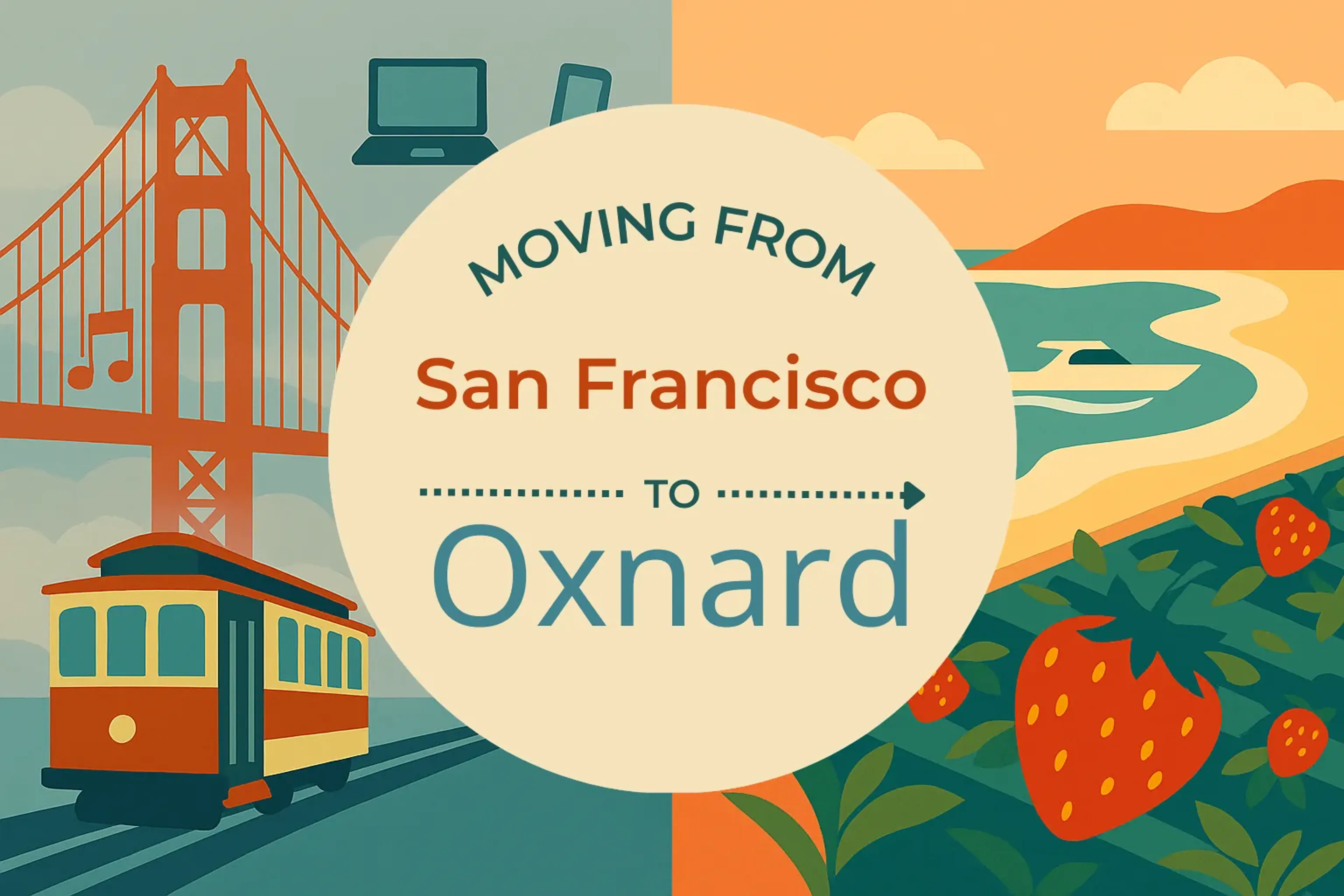 Side-by-side comparison of San Francisco to Oxnard moving companies