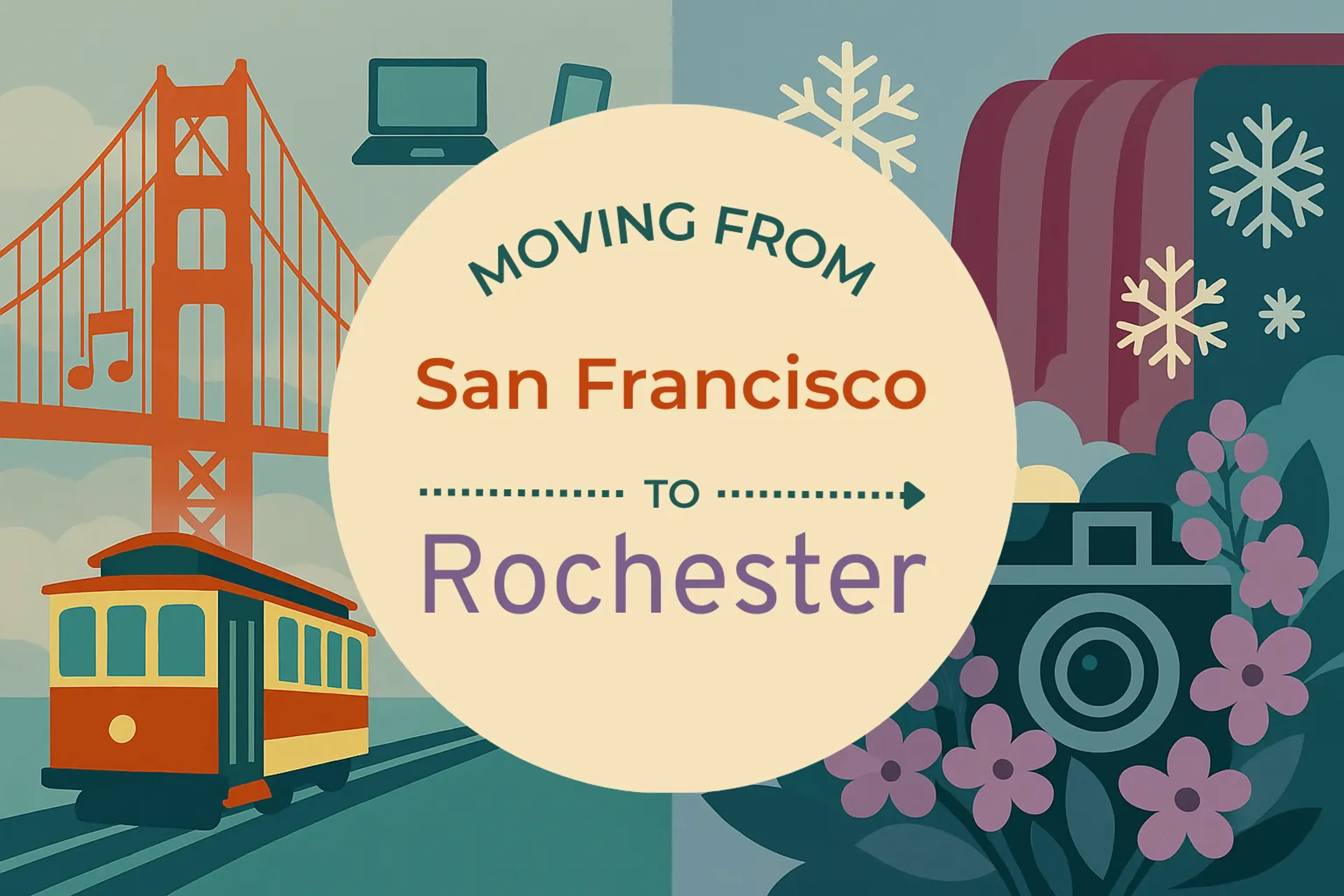 Side-by-side comparison of San Francisco to Rochester moving companies
