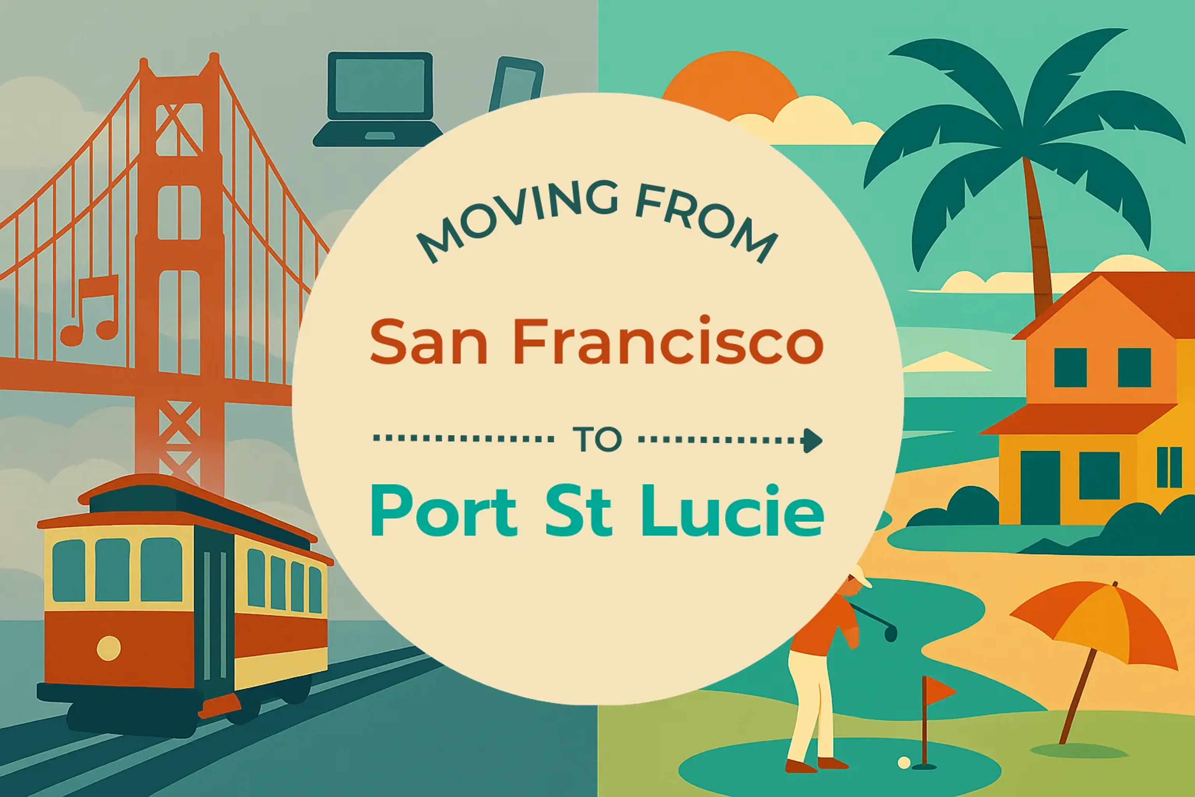 Side-by-side comparison of San Francisco to Port St. Lucie moving companies