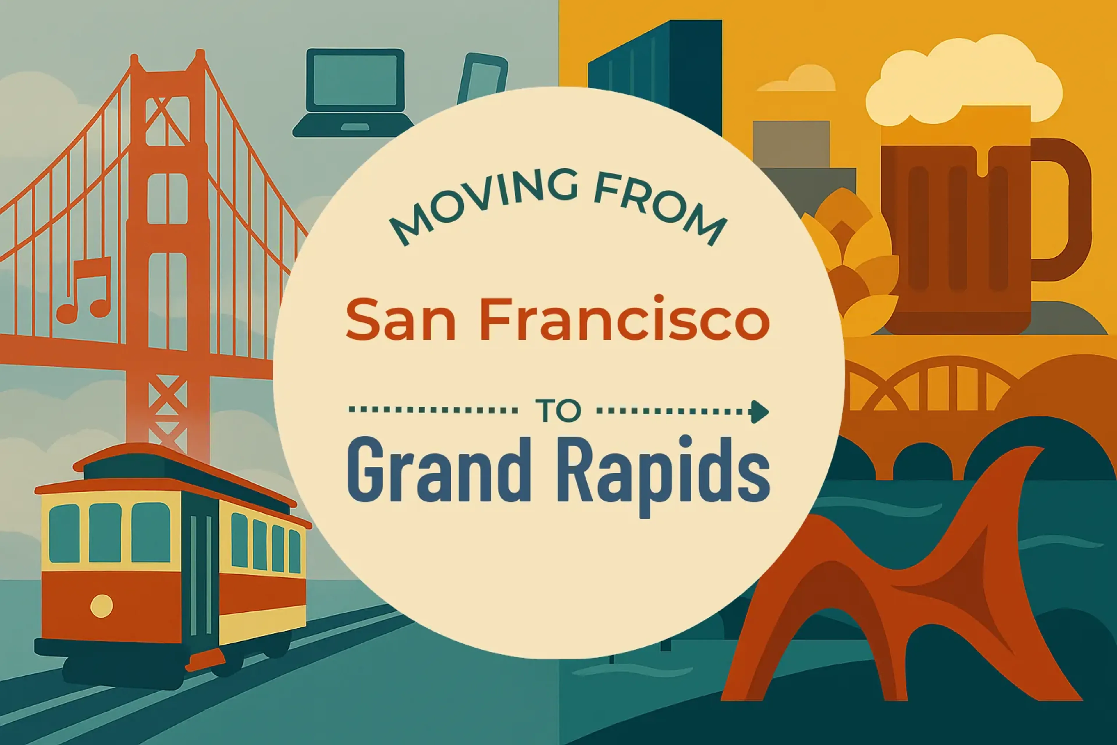 Side-by-side comparison of San Francisco to Grand Rapids moving companies