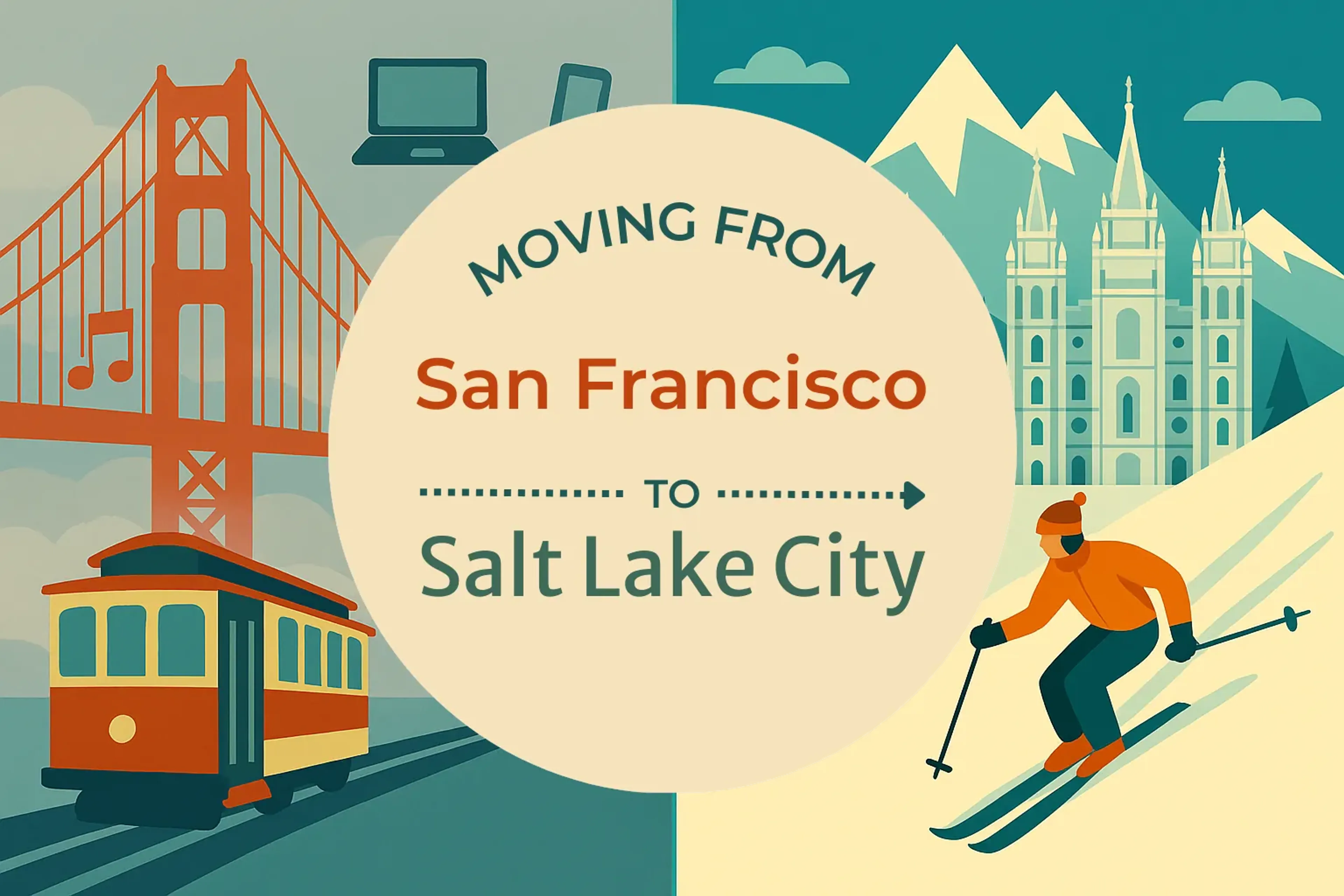 Side-by-side comparison of San Francisco to Salt Lake City moving companies