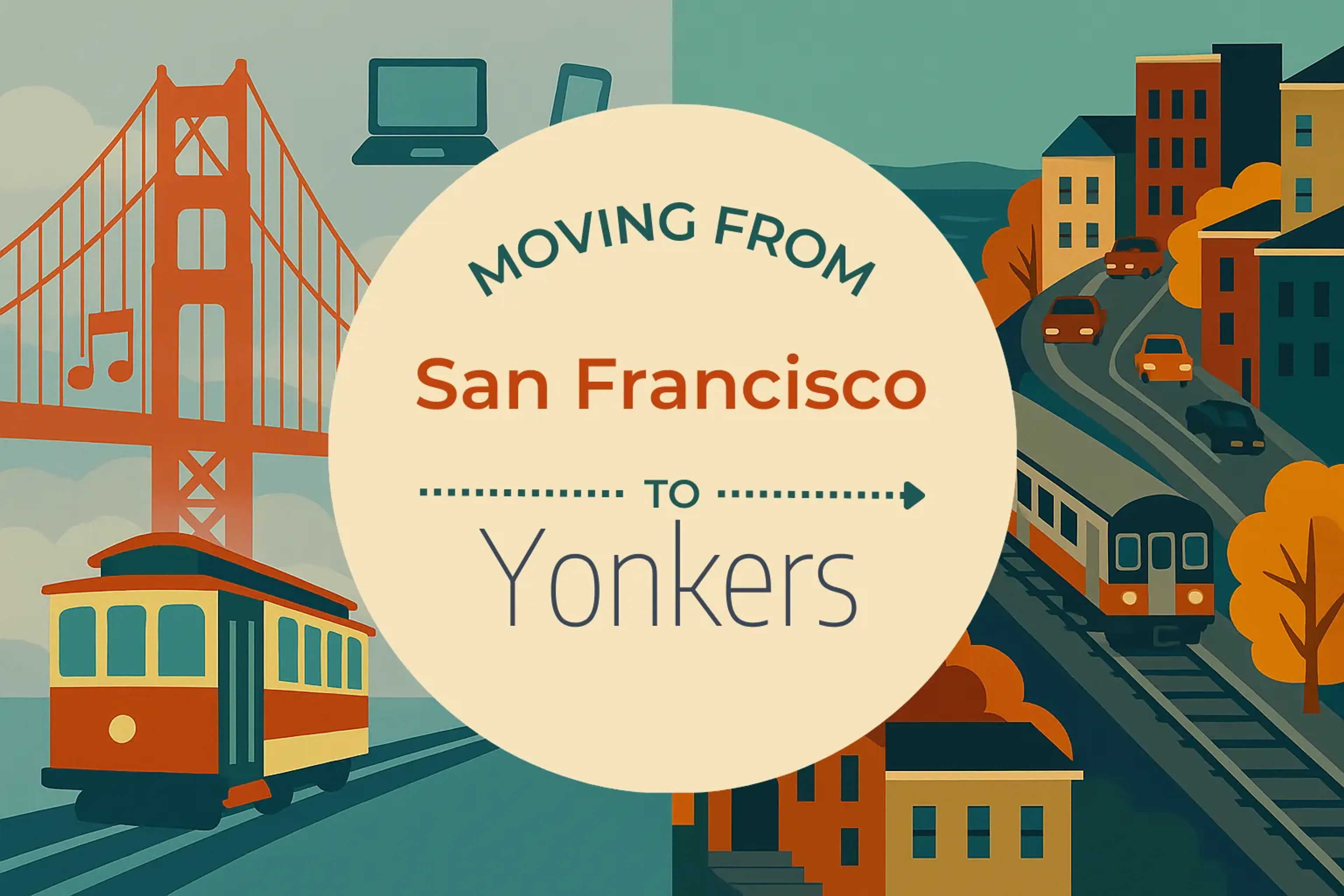 Side-by-side comparison of San Francisco to Yonkers moving companies
