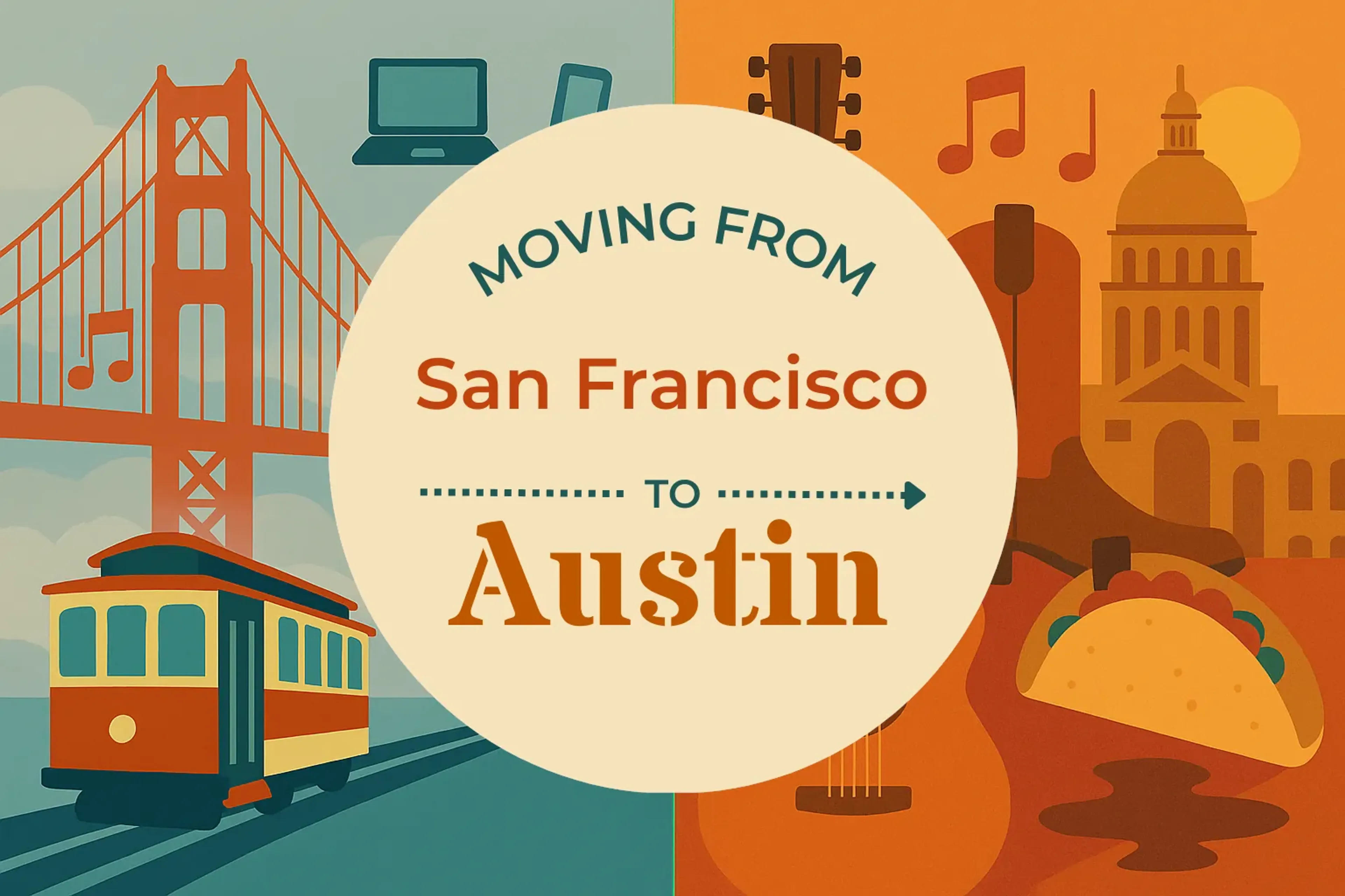 Side-by-side comparison of San Francisco to Austin moving companies