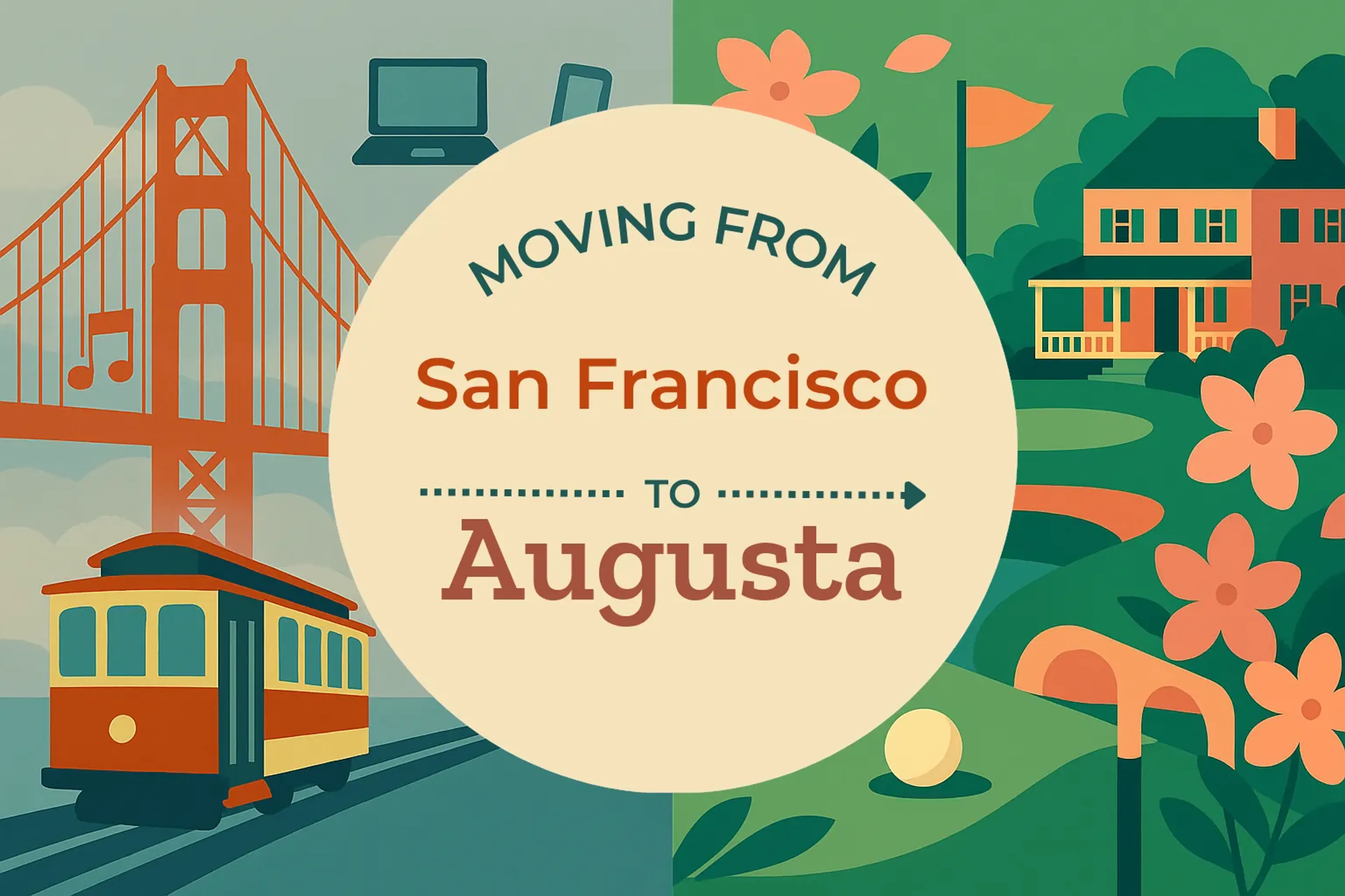 Side-by-side comparison of San Francisco to Augusta moving companies