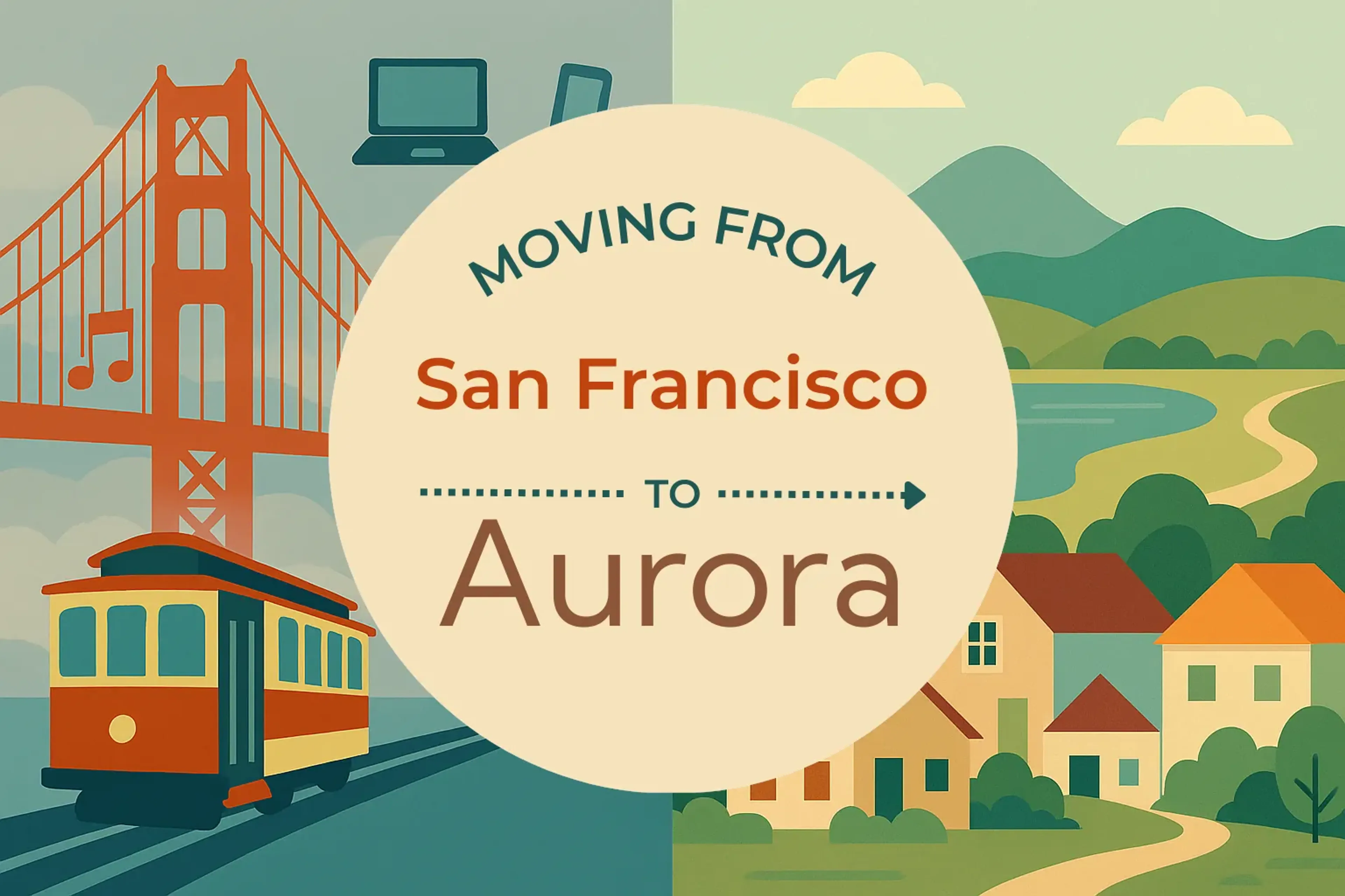 Side-by-side comparison of San Francisco to Aurora moving companies